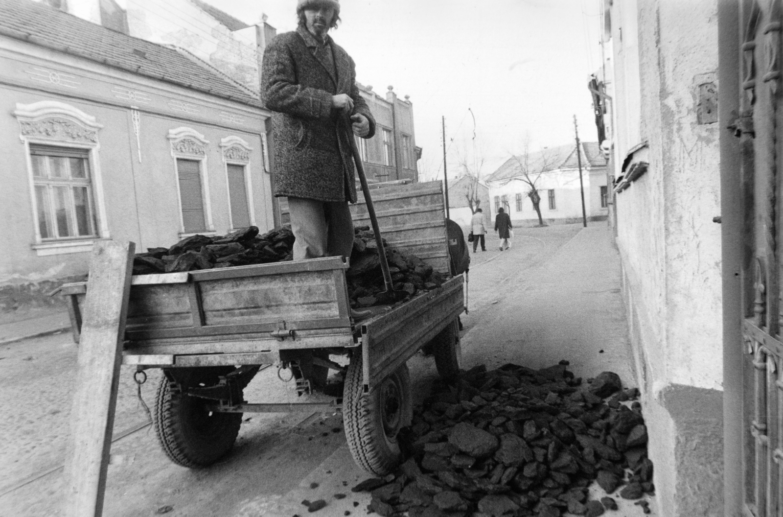 1990, Gábor Viktor, coal, transportation, Fortepan #194623