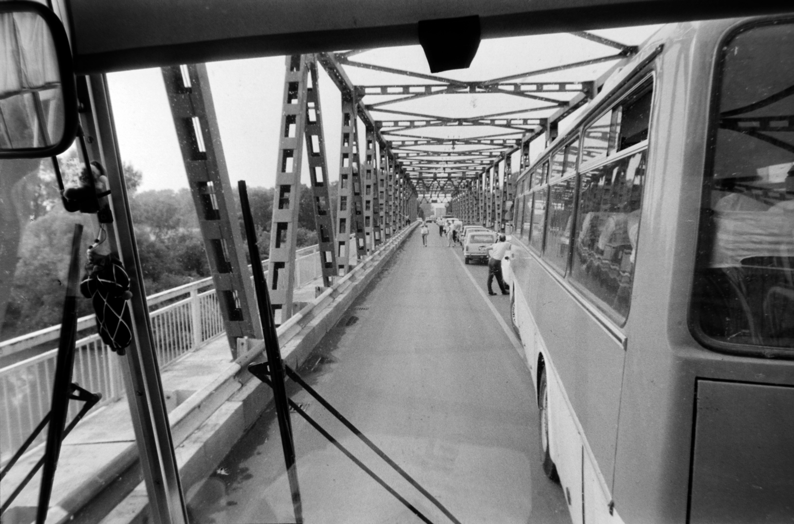 Hungary, Záhony, Tisza-híd, közúti határátkelő., 1990, Gábor Viktor, Fortepan #194625