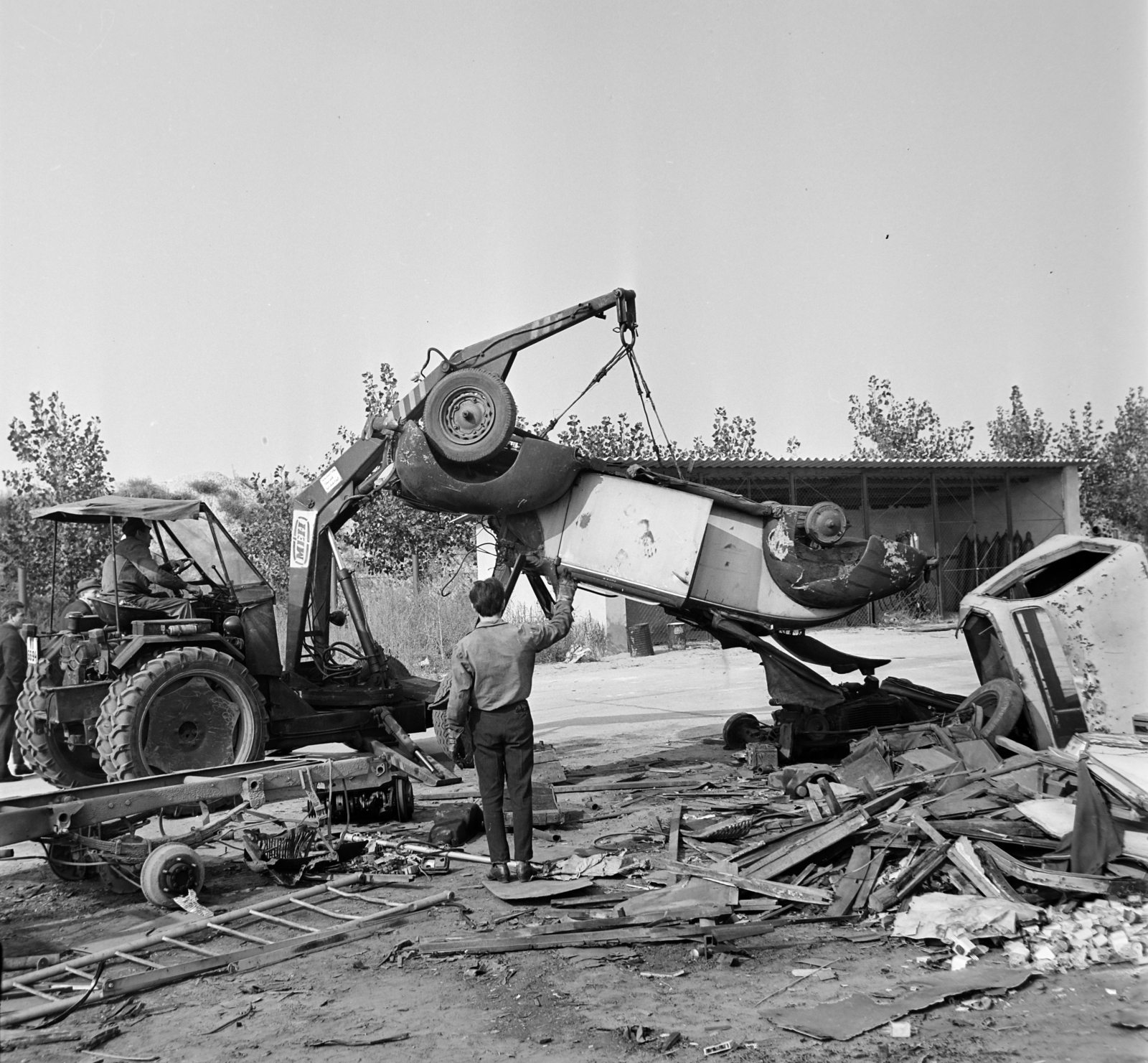 1970, Bojár Sándor, wreck, Fortepan #194987