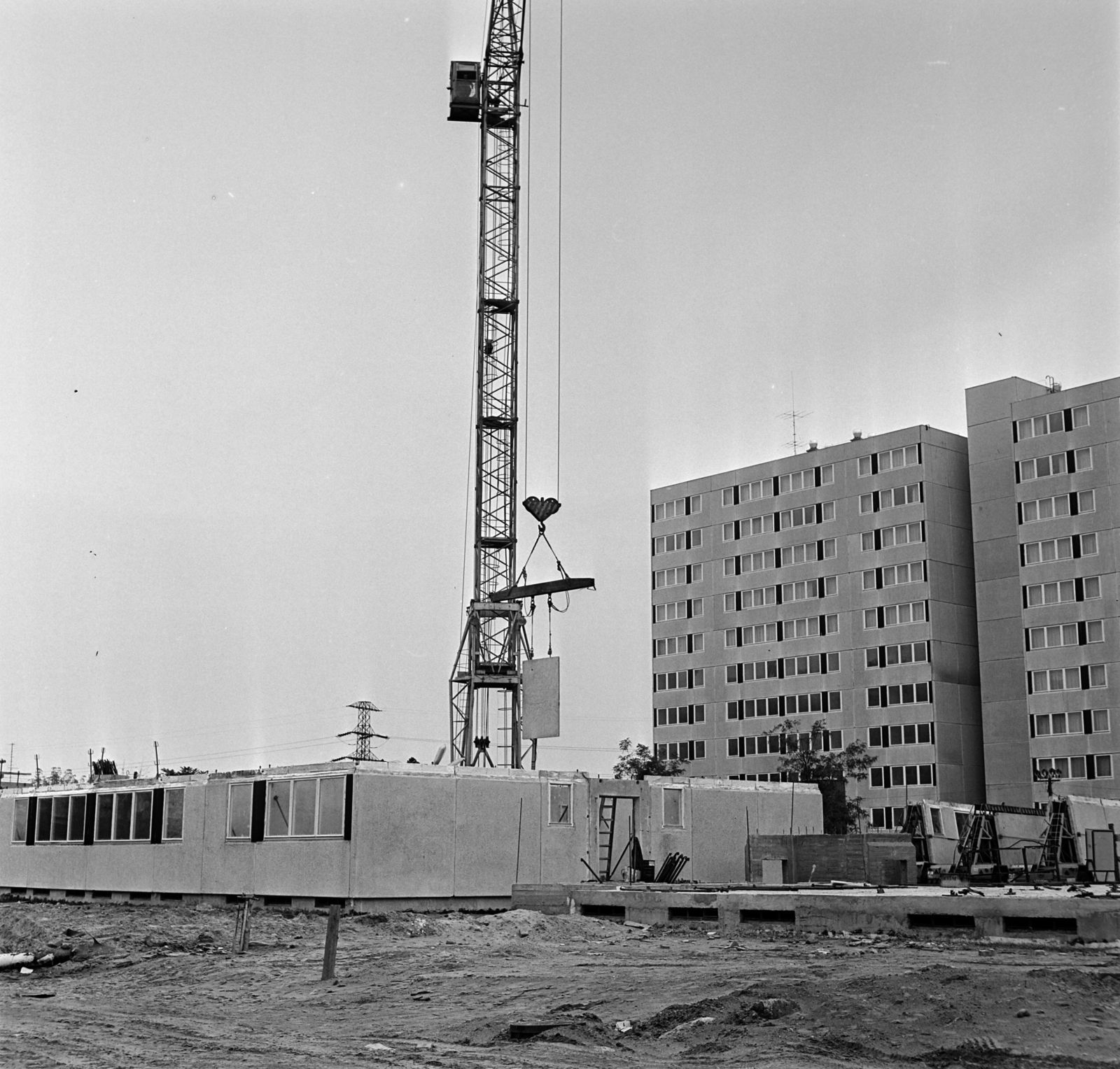 Hungary, Budapest XIV., Csertő utca., 1971, Bojár Sándor, concrete block of flats, Budapest, Fortepan #195471