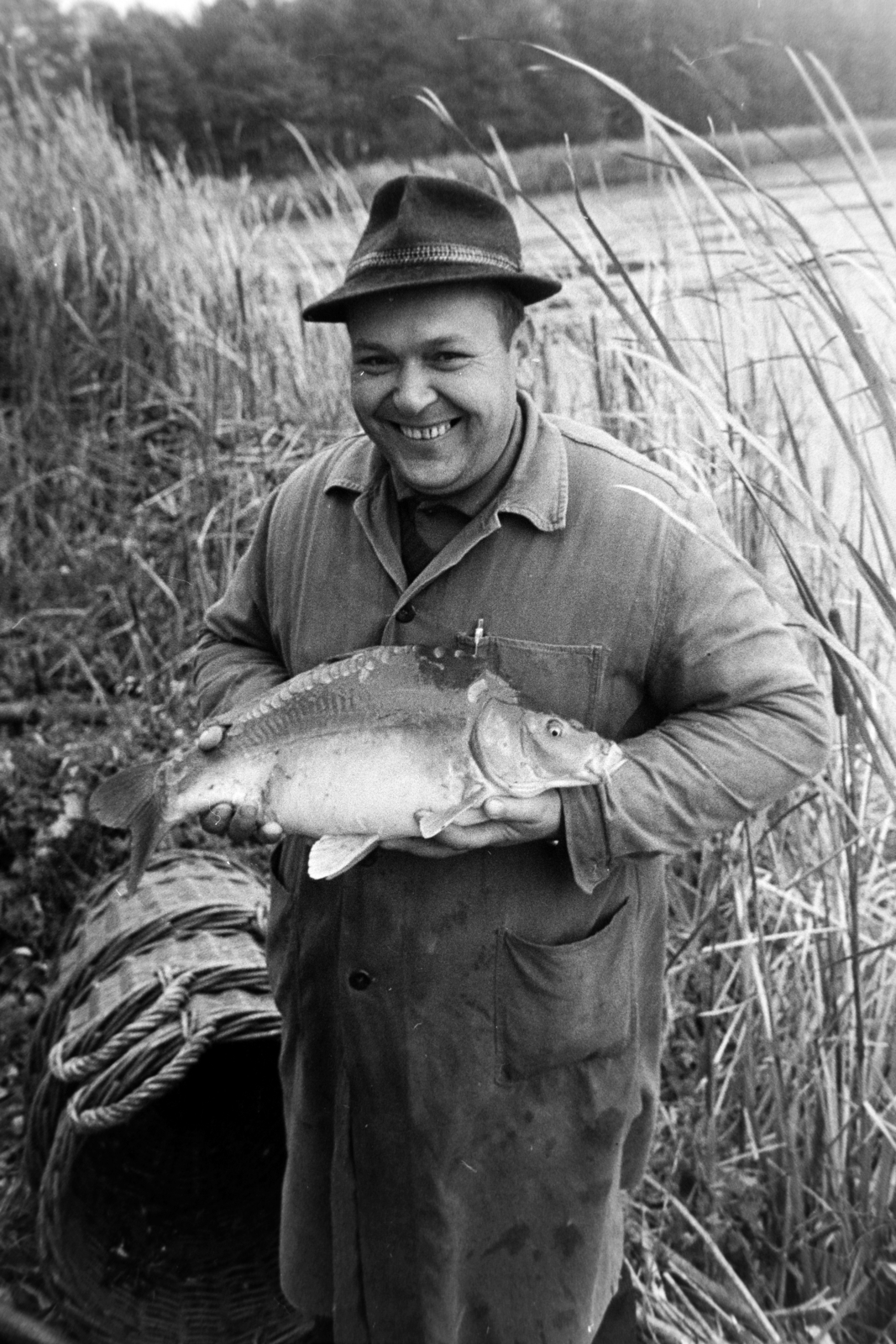 Hungary, Varászló, Alsó-Somogy megyei Halgazdaság, Varászlói halastavak. A felvétel a lehalászás alkalmával készült., 1971, Bojár Sándor, Fortepan #195552