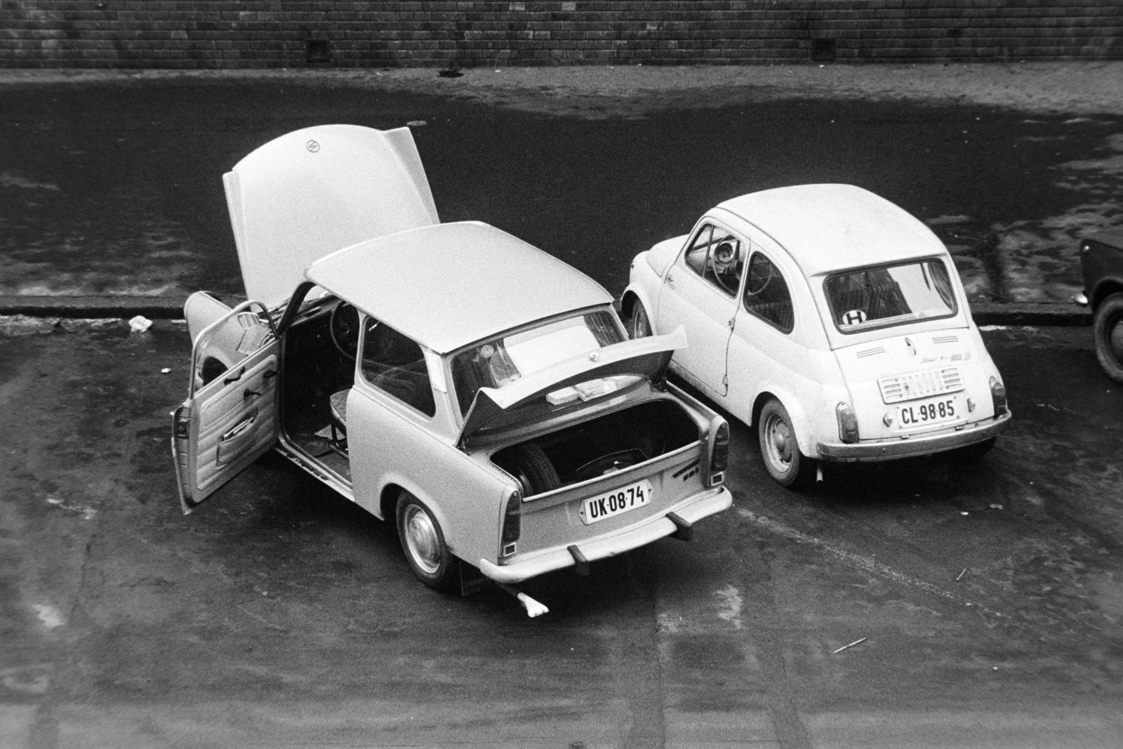 Hungary, Budapest VII., Madách Imre út, a 3. számú házból fényképezve, szemben a 2-6. számú ház., 1975, Bojár Sándor, Budapest, untitled, number plate, Fortepan #195657