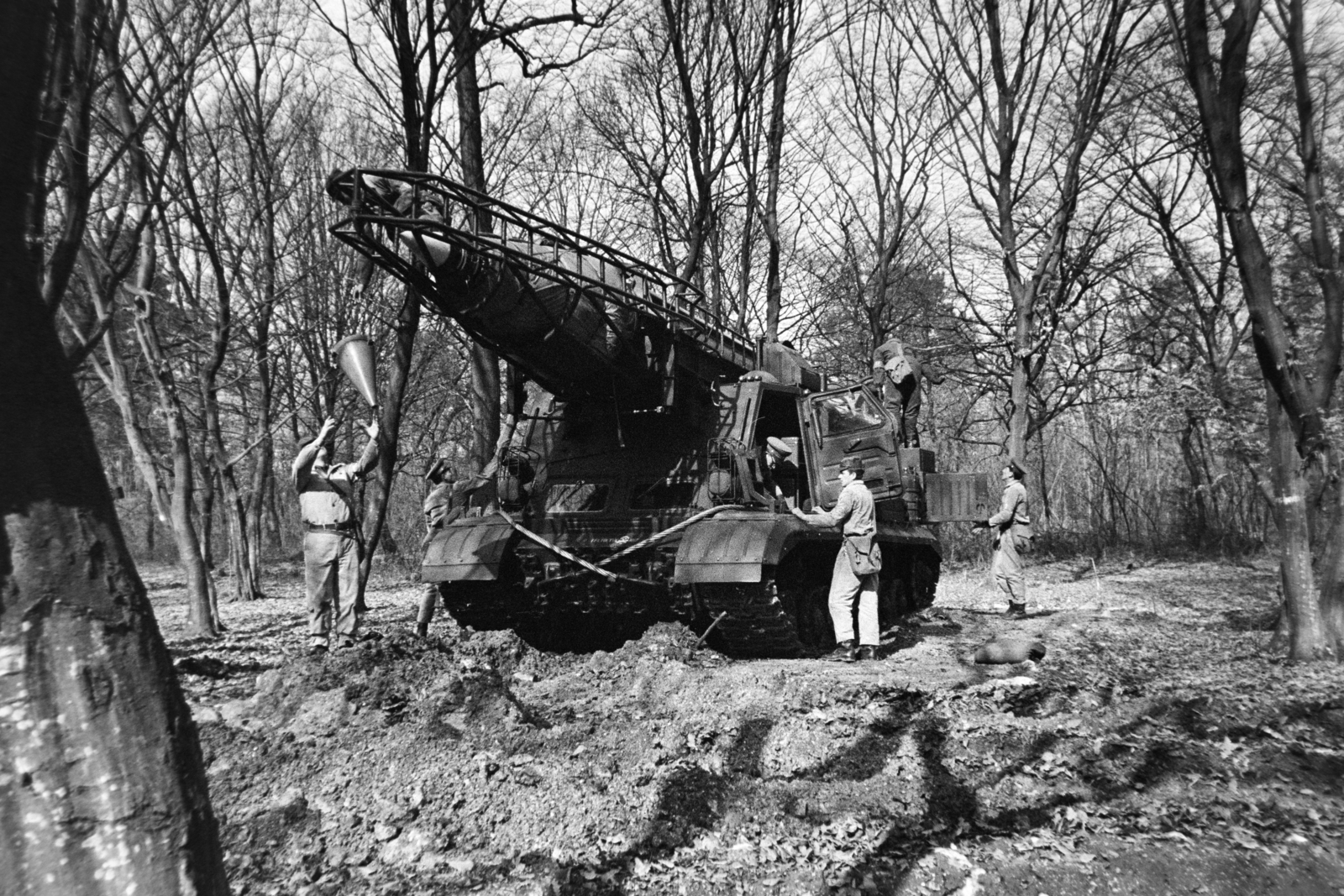 Hungary, a Magyar Néphadsereg R-11M (SS-1B Scud A) típusú harcászati-hadműveleti nukleáris robbanófejjel is ellátható rakétája., 1973, Bojár Sándor, Fortepan #195844