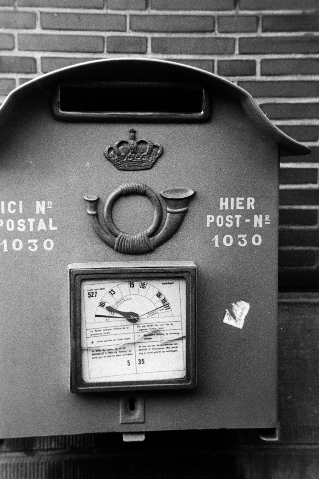 Belgium, 1972, Bojár Sándor, letter box, Fortepan #195862
