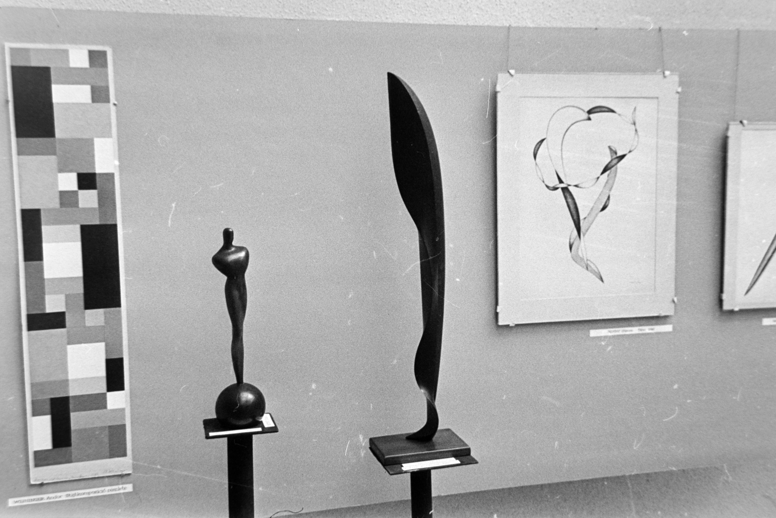 1970, Bojár Sándor, art, sculpture, exhibition, figurine, Fortepan #195966