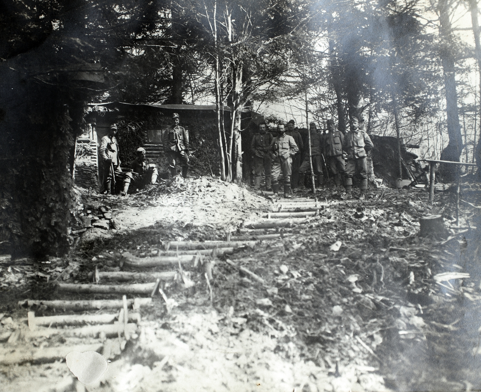 tábor az első világháború alatt., 1915, Bogyó Virág, első világháború, fedezék, Fortepan #196113