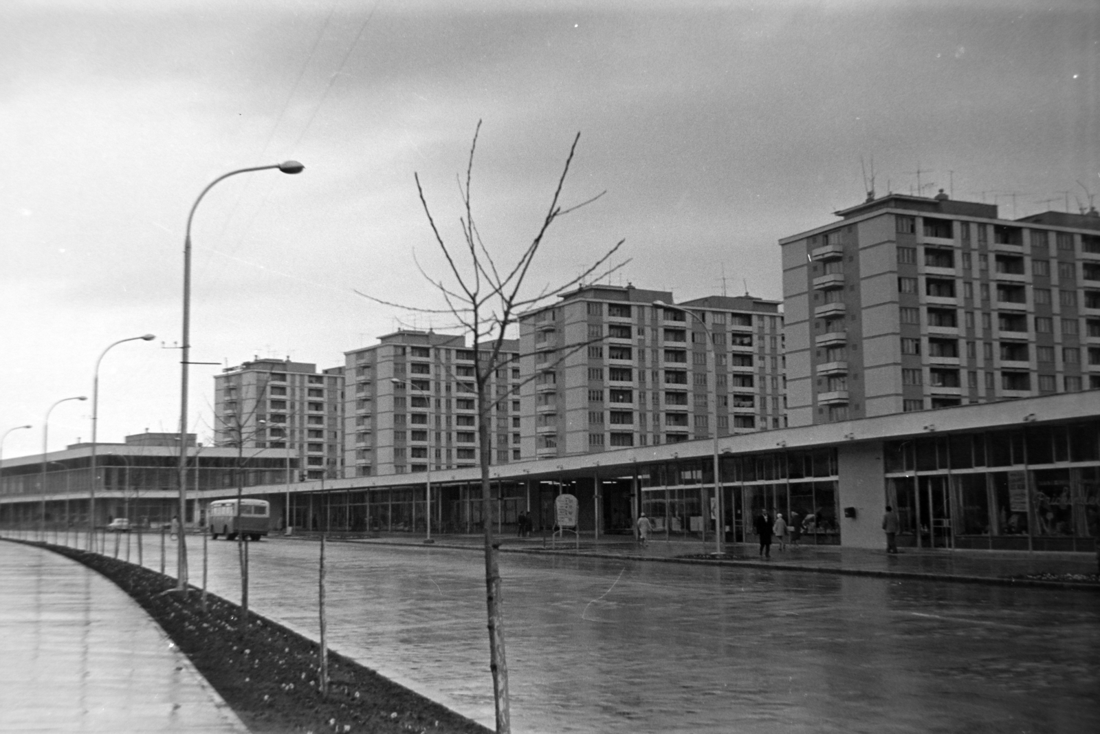 Románia, Ónfalva, (ekkor: Gheorghe Gheorghiu-Dej), Bulevardul Oituz., 1968, Szűcs Lóránd, utcakép, épület, Fortepan #196428