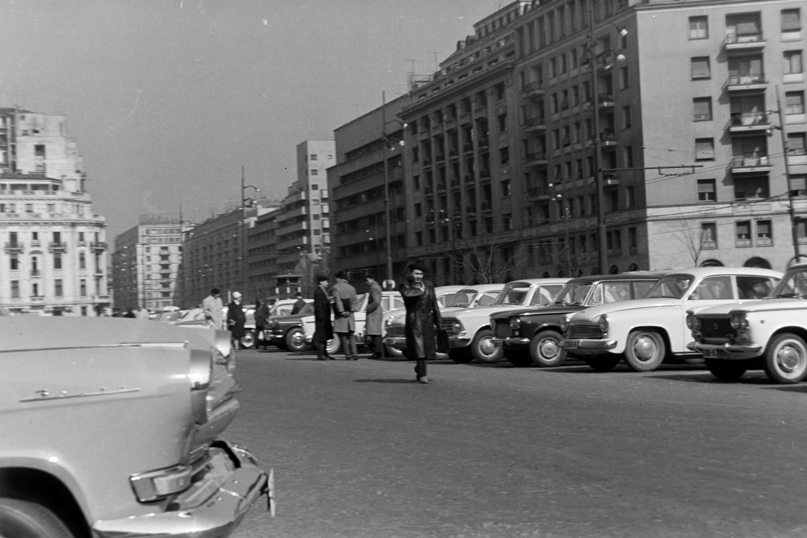 Romania, Bucharest, a Bulevardul General Gheorghe Magheru a Hotel Lido felől a Strada George Enescu felé nézve., 1966, Szűcs Lóránd, Fortepan #196452