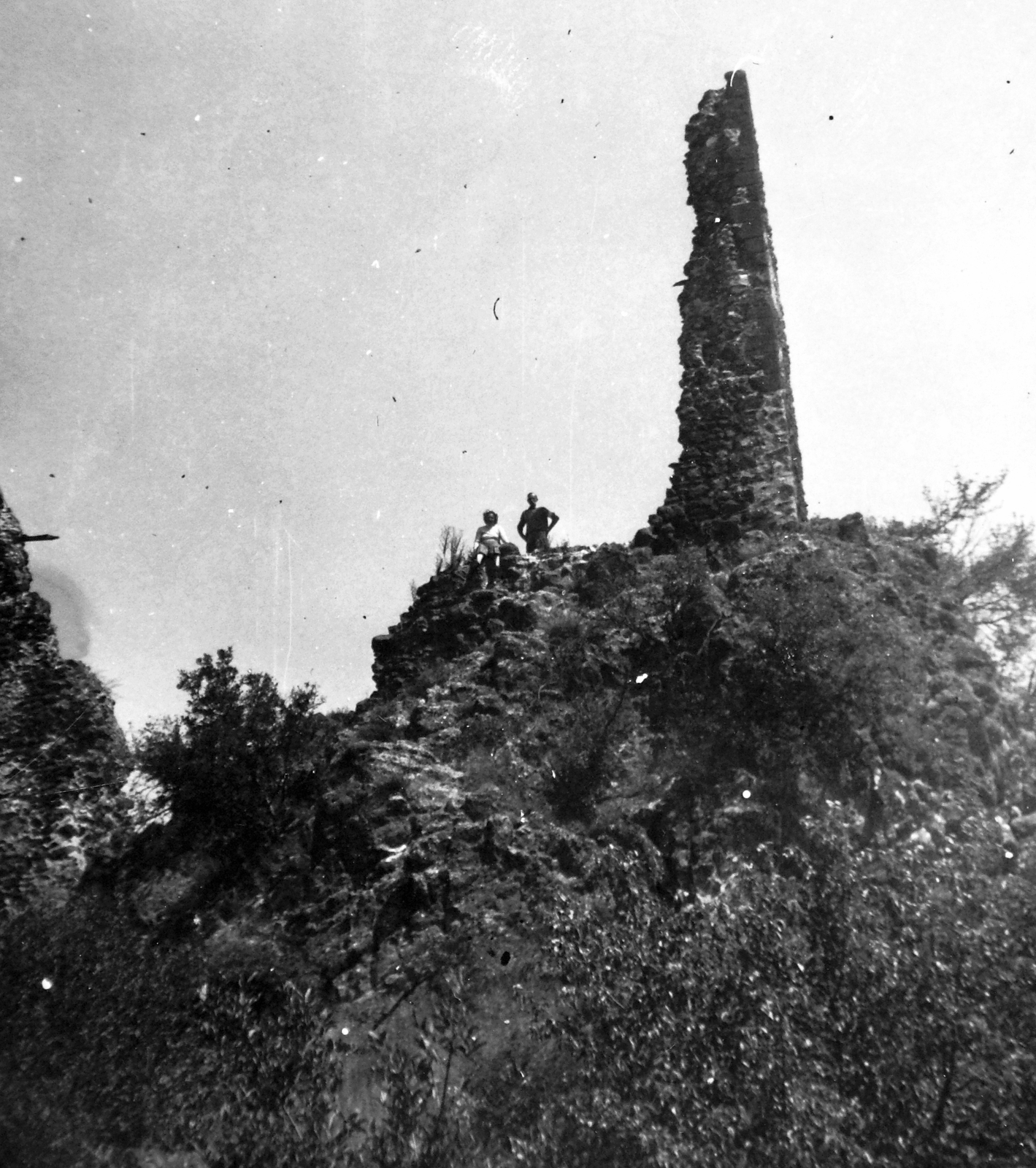 Magyarország,Balaton, Szigliget, várrom., 1930, Fortepan, turista, rom, Fortepan #19656