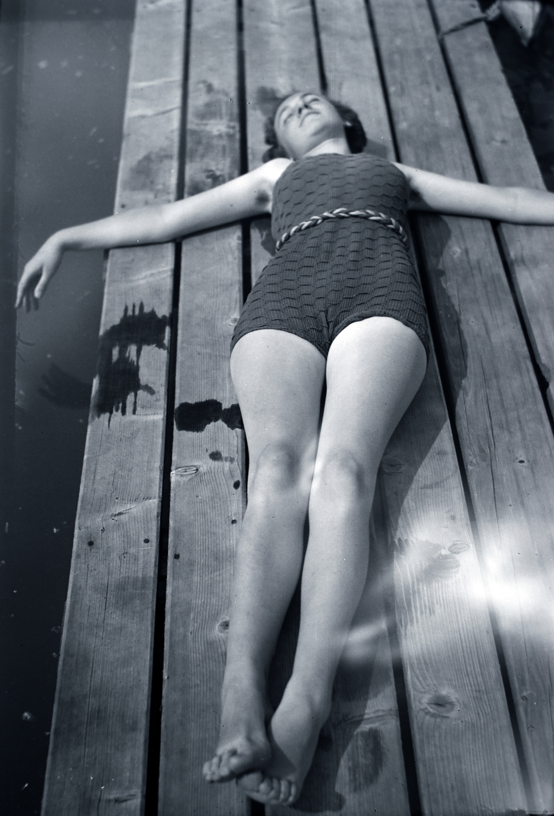 1939, Martin Kornél, bathing suit, sunbathe, Fortepan #196746