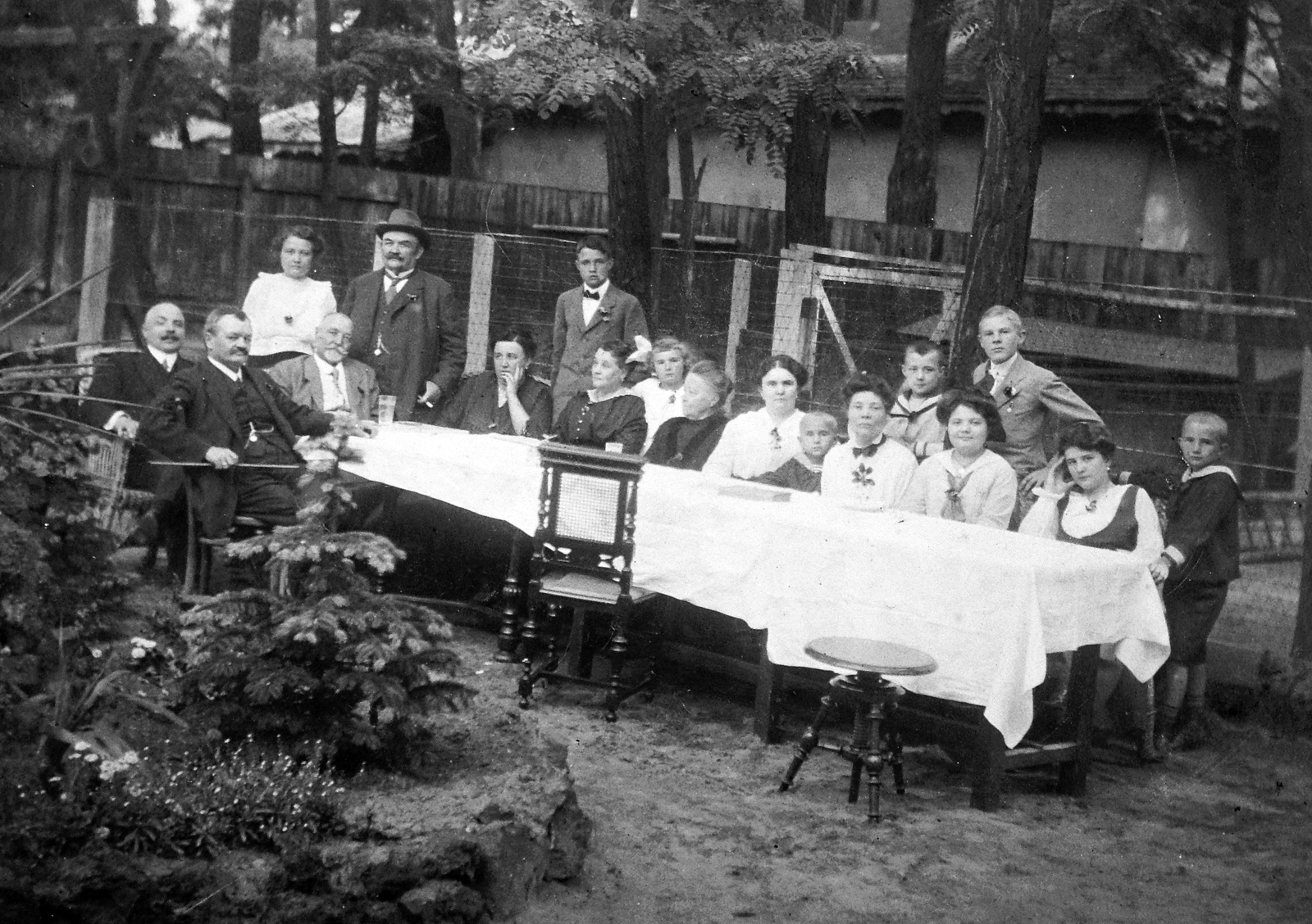 1913, Fortepan, garden, tableau, table, Fortepan #19683