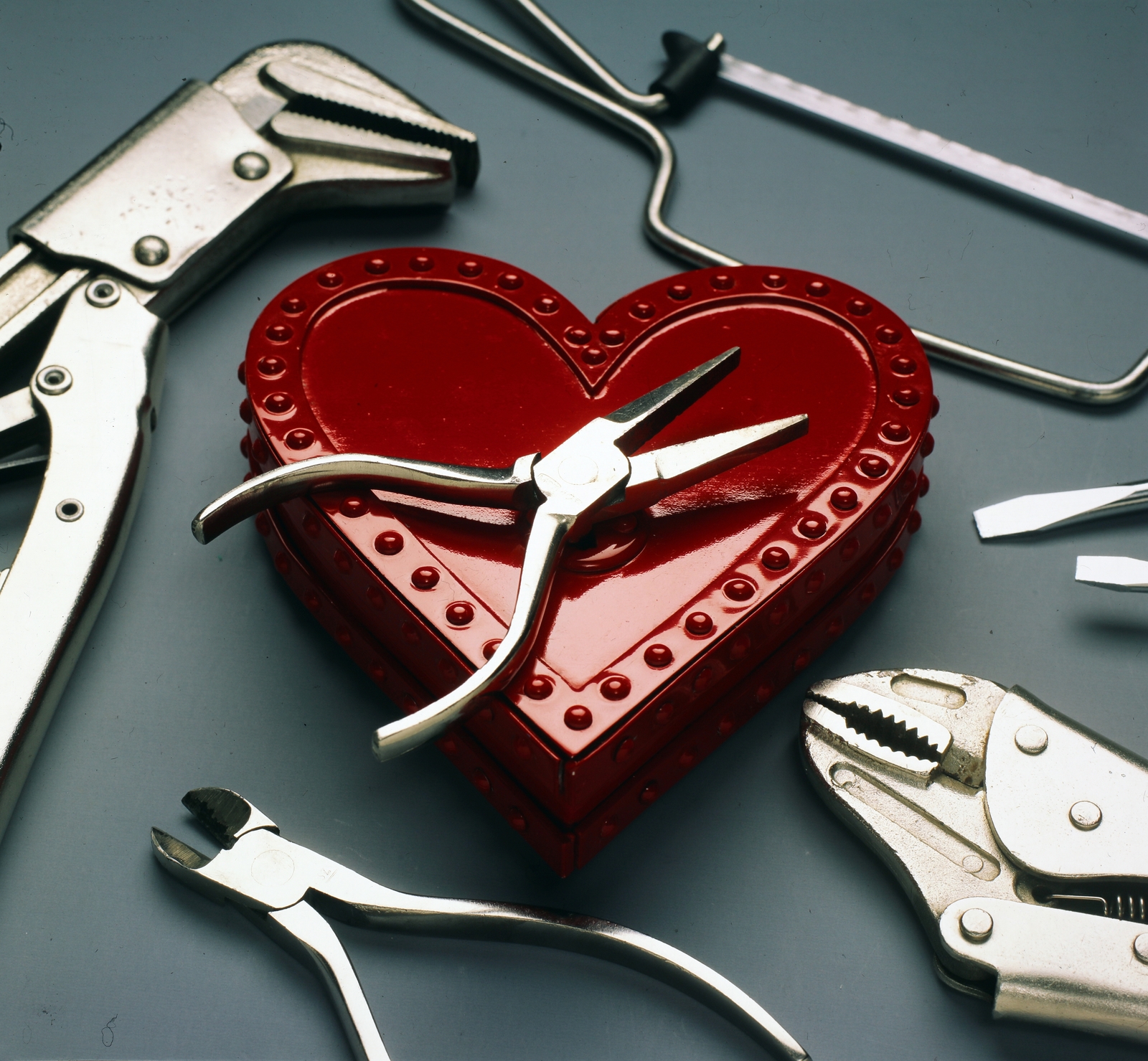 Hungary, 1990, Tóth József Füles, advertising photography, saw, screwdriver, tool, still life, Fortepan #196977