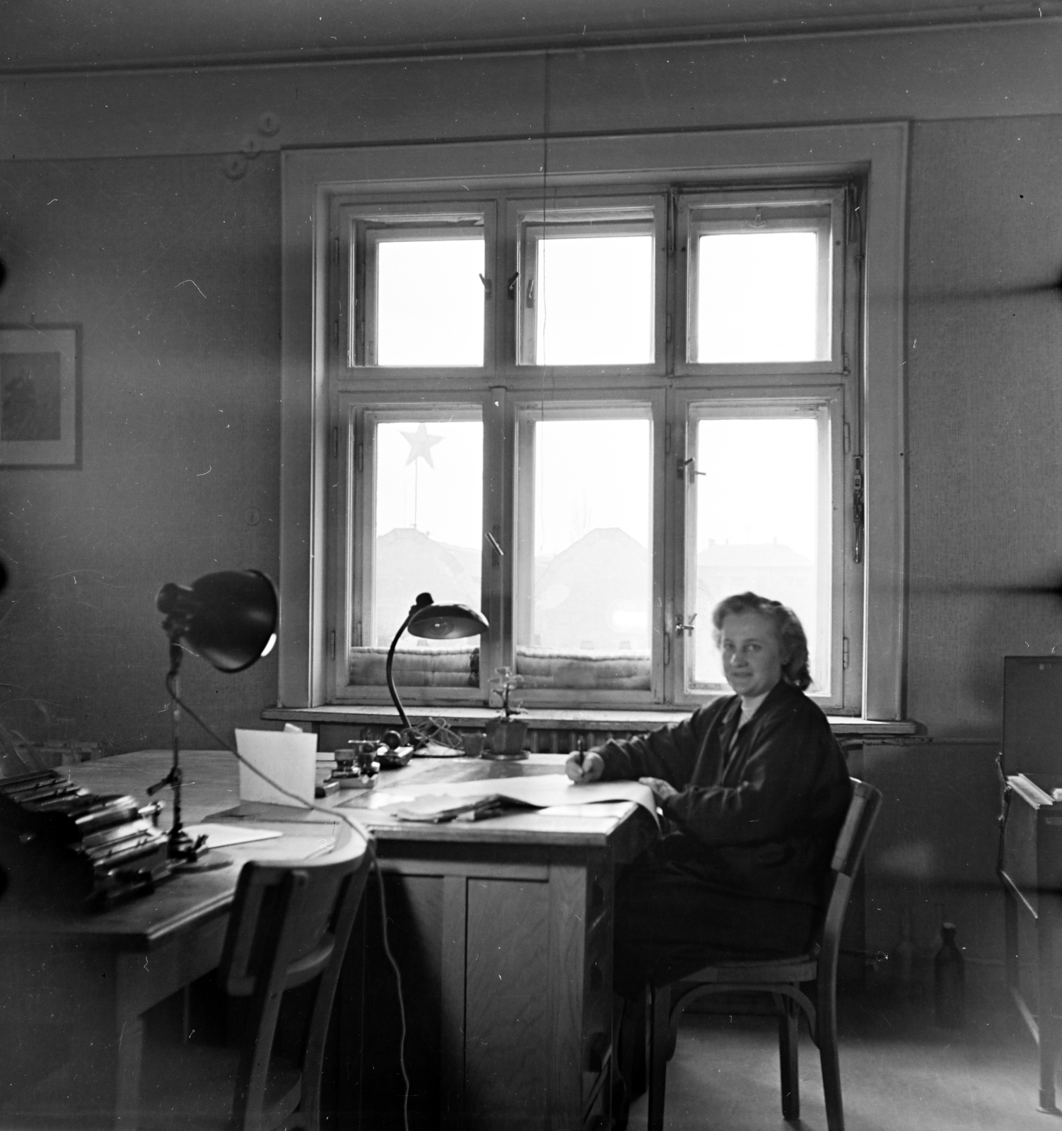 1955, Keveházi János, office, employee, Fortepan #197158