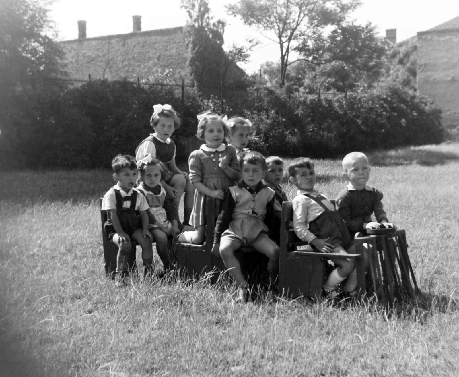 1955, Keveházi János, kids, toy, nursery, Fortepan #197307
