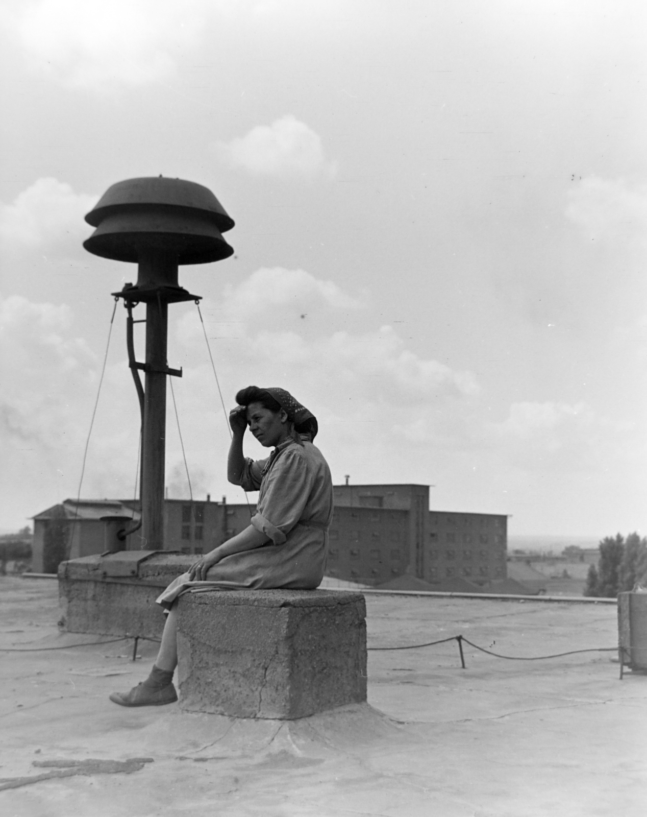 1957, Keveházi János, sziréna, Fortepan #197451