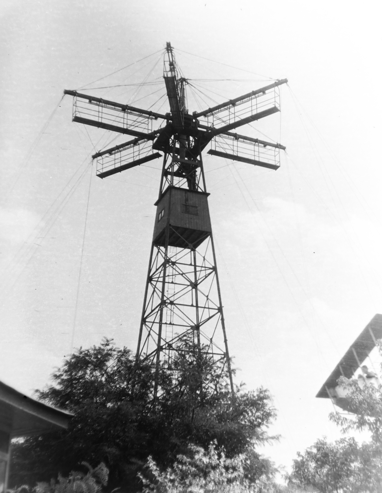 Hungary, Budapest XIV., Repülő., 1957, Keveházi János, Budapest, amusement park, carousel, Fortepan #197562