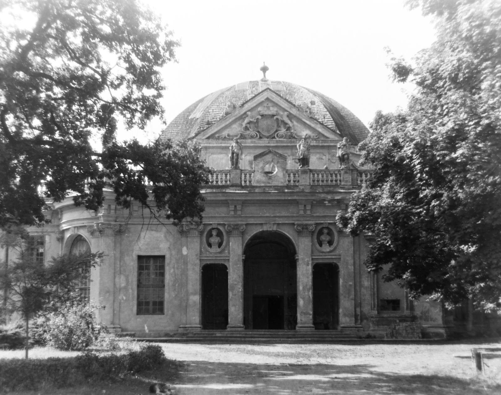Magyarország, Ráckeve, Savoyai kastély., 1957, Keveházi János, épületdísz, szoborfülke, épített örökség, Fortepan #197569