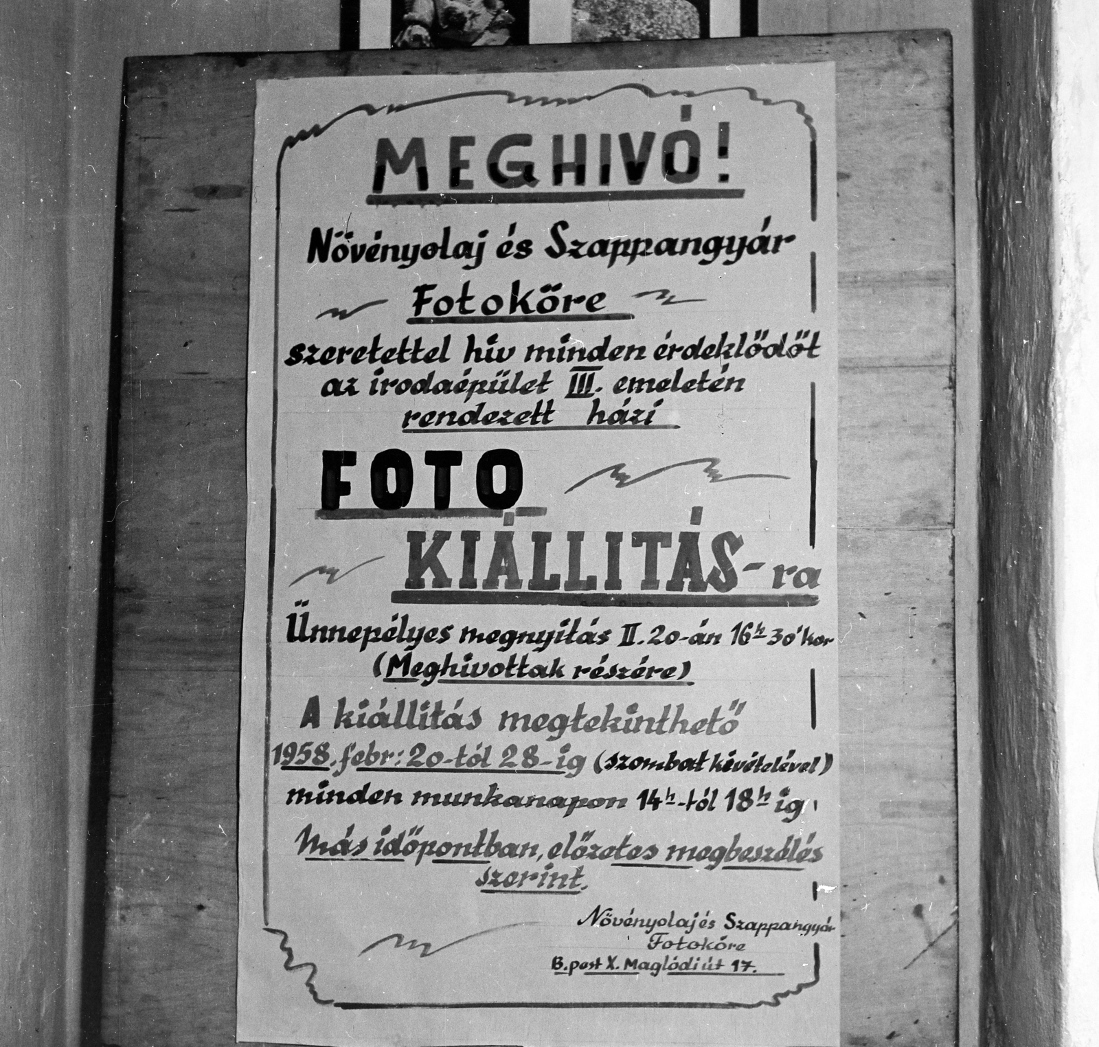 1958, Keveházi János, poster, photography, photo aspect ratio: square, Fortepan #197601