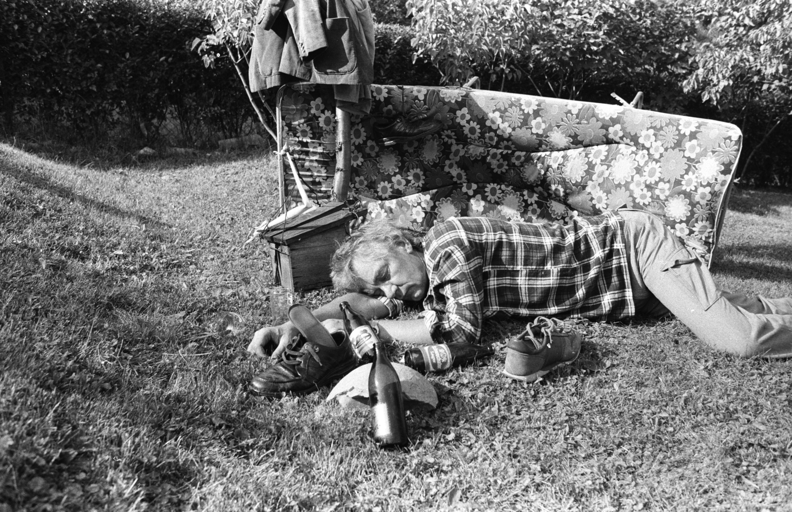 1986, Szalay Zoltán, drunkard, Fortepan #198167