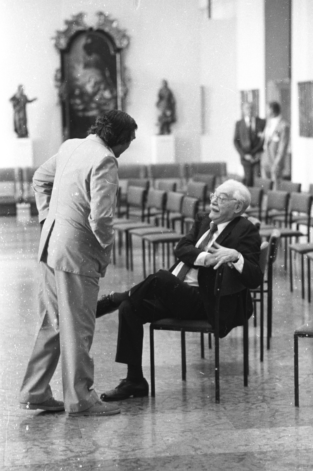 Hungary, Somlyó György költő és Boldizsár Iván író, újságíró., 1983, Szalay Zoltán, Fortepan #198205