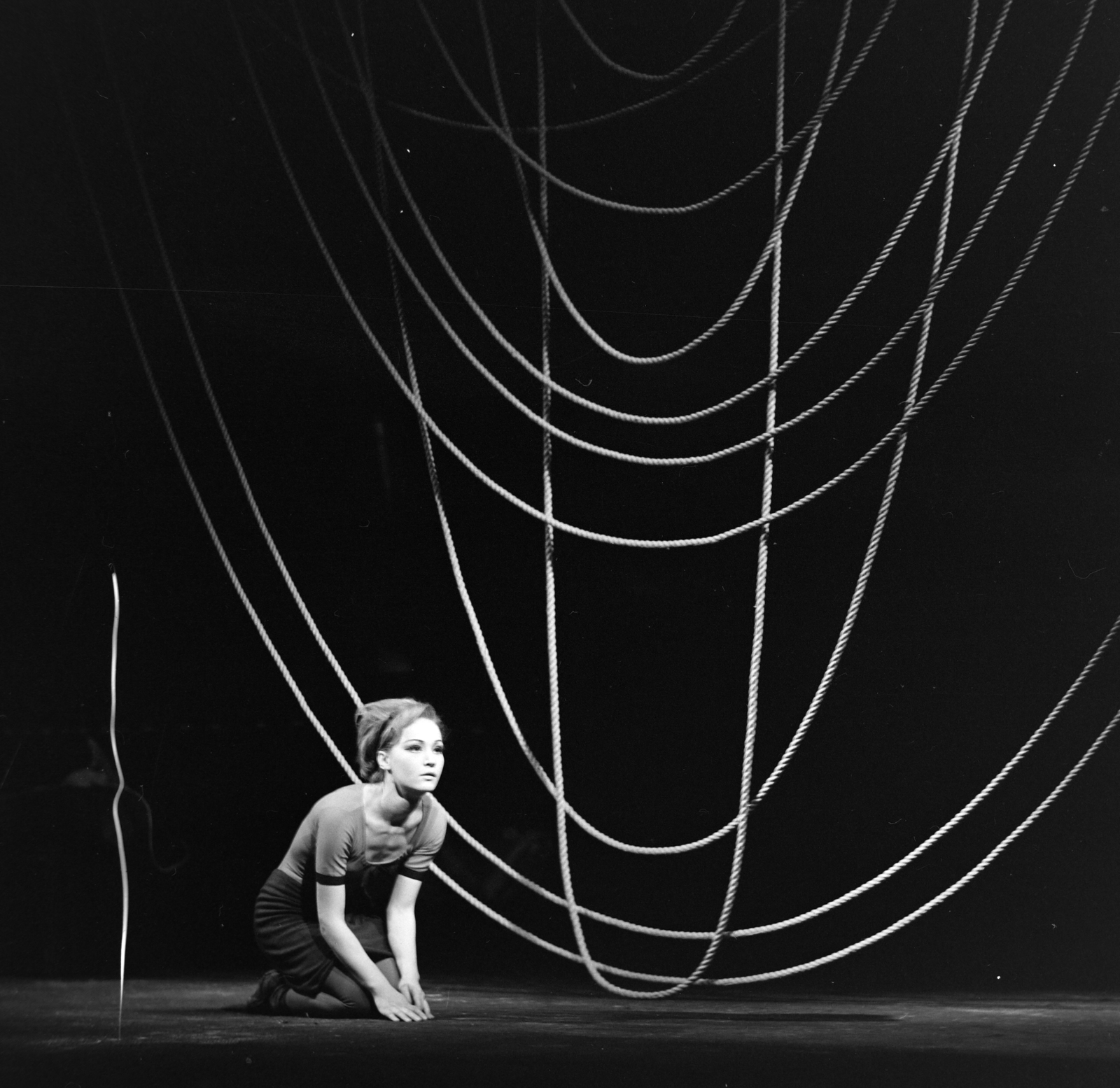Hungary, Pécs, Színház tér, Pécsi Nemzeti Színház. Hódolat Bartók Bélának - Concerto (szimfonikus balett) a Pécsi Balett előadásában., 1965, Szalay Zoltán, stage, theater, dance, Fortepan #198273