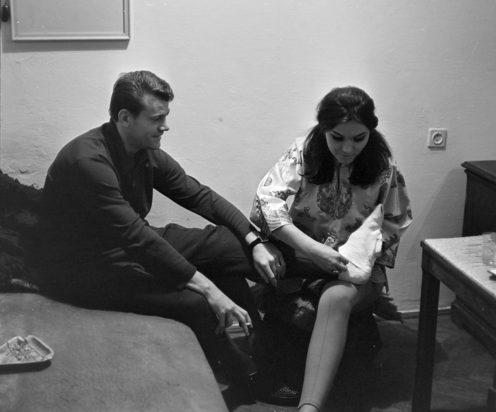 Hungary, Pécsi Ildikó színművésznő. és férje, Szűcs Lajos a Ferencváros labdarúgója., 1969, Szalay Zoltán, Fortepan #198312