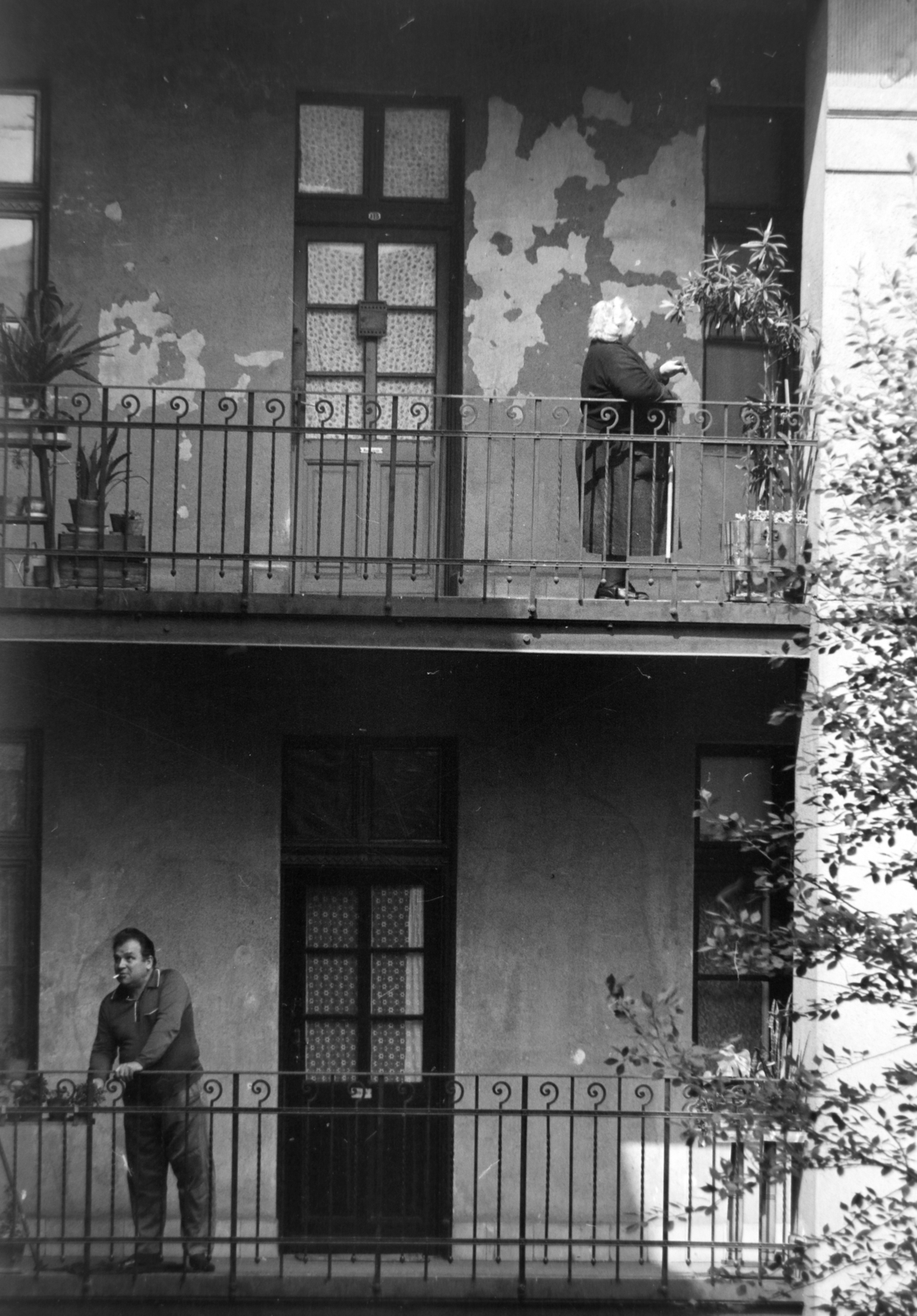 Magyarország, Budapest XI., a Csóka utca 3-5-ös számú ház körfolyosója., 1974, Szalay Zoltán, Budapest, Fortepan #198659