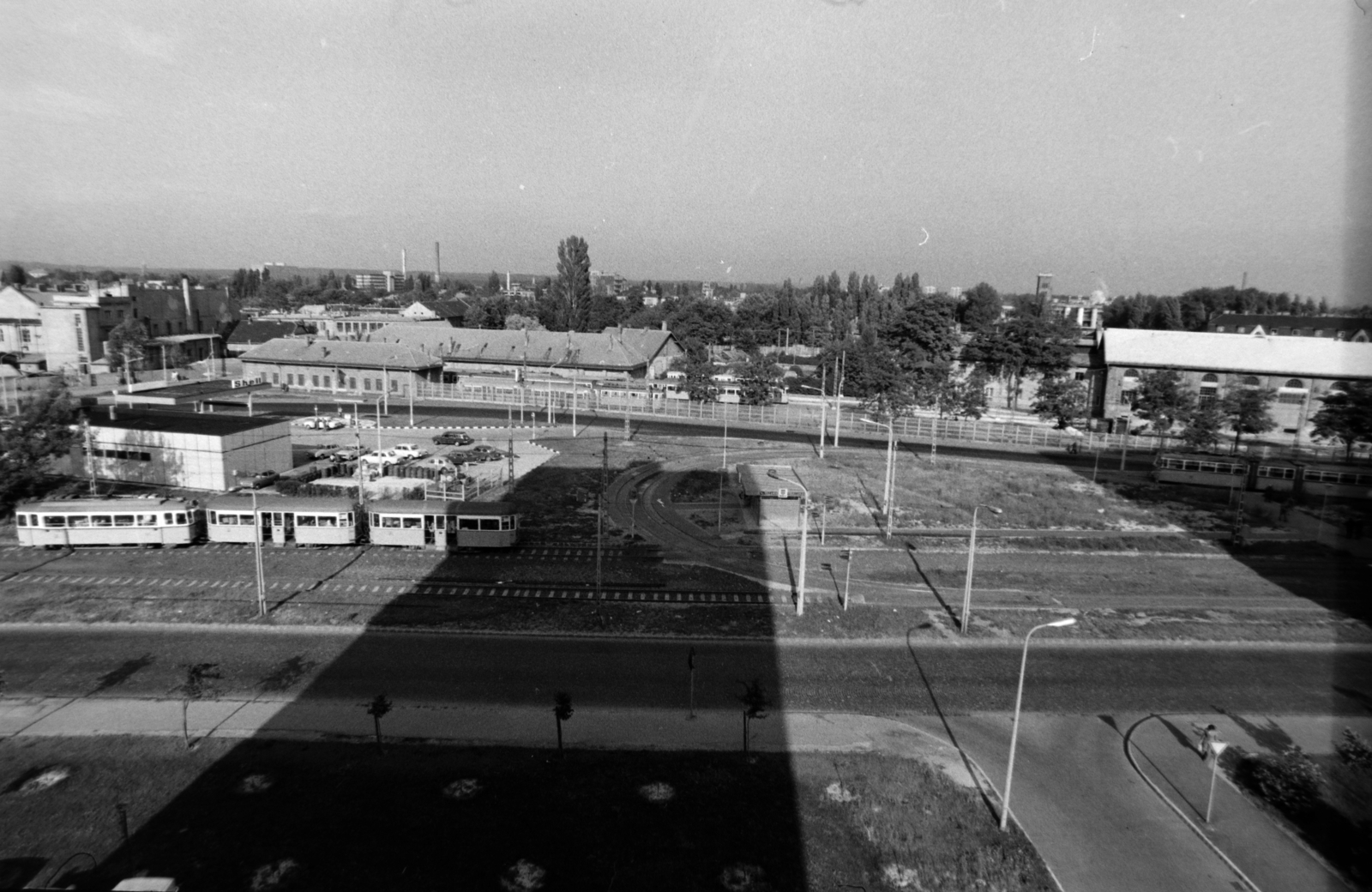 Hungary, Budapest IV., kilátás a Pozsonyi utca 4/b számú panelházból az Angyalföld kocsiszín felé., 1978, Szalay Zoltán, Budapest, Fortepan #198681