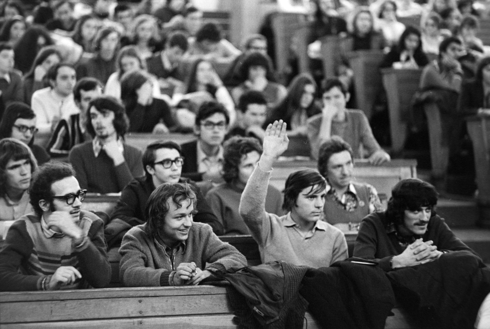 Hungary, Budapest VIII., Múzeum körút, Gólyavár, Eötvös Loránd Tudományegyetem Természettudományi Kar, előadóterem., 1973, Szalay Zoltán, Budapest, Fortepan #198718