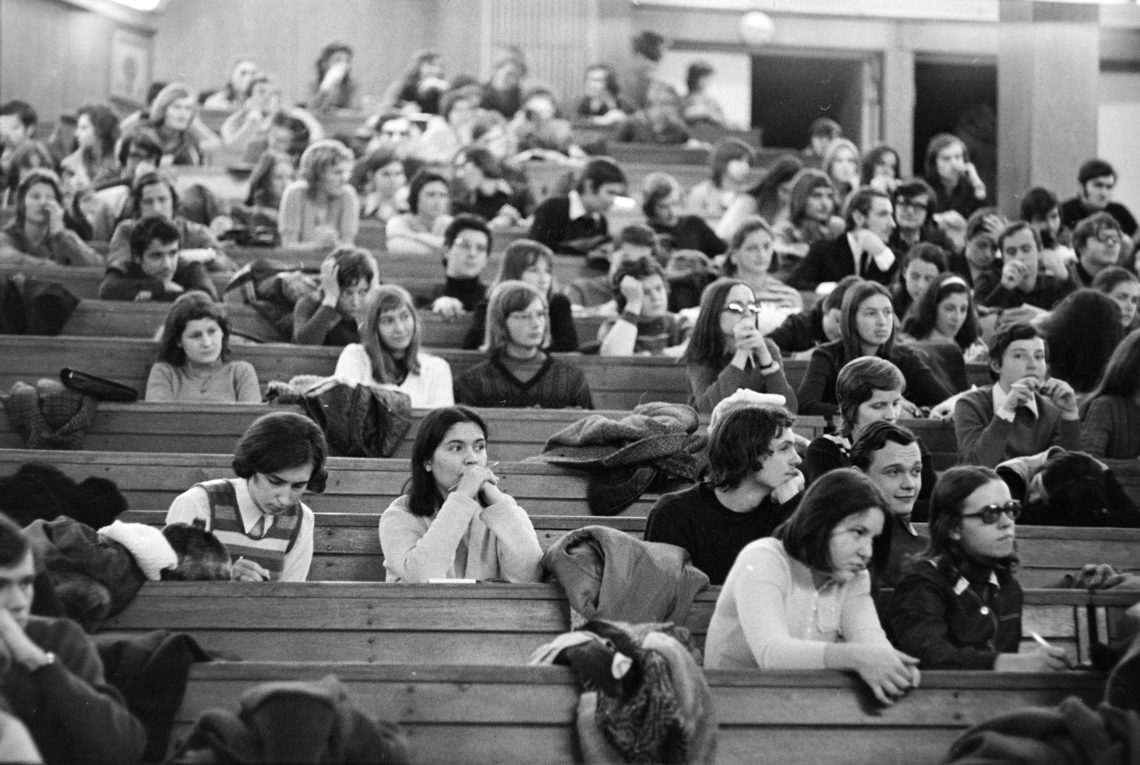 Hungary, Budapest VIII., Múzeum körút, Gólyavár, Eötvös Loránd Tudományegyetem Természettudományi Kar, előadóterem., 1973, Szalay Zoltán, Budapest, Fortepan #198719