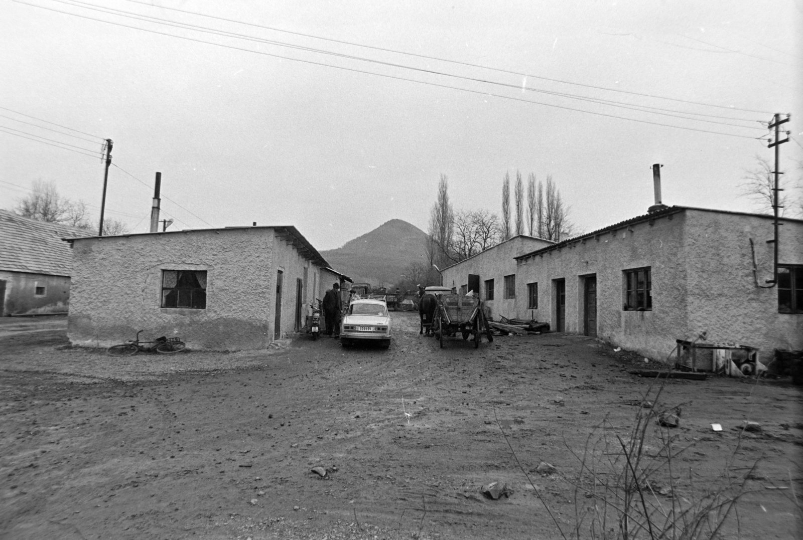 Hungary, Nemesgulács, József Attila utca 29., háttérben a Gulács., 1974, Szalay Zoltán, Fortepan #198913