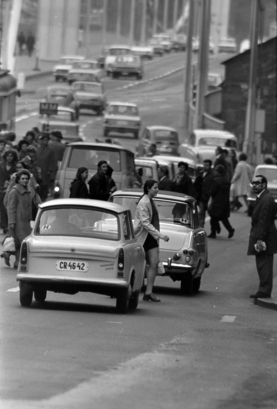 Magyarország, Budapest V., Szabad sajtó út, szemben az Erzsébet híd., 1972, Szalay Zoltán, Budapest, Fortepan #198960