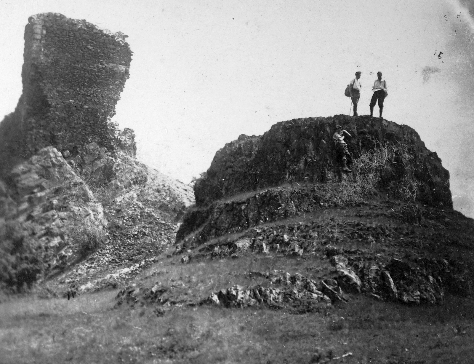 Hungary, Szanda, várrom., 1927, Fortepan, excursion, castle ruins, Fortepan #19917