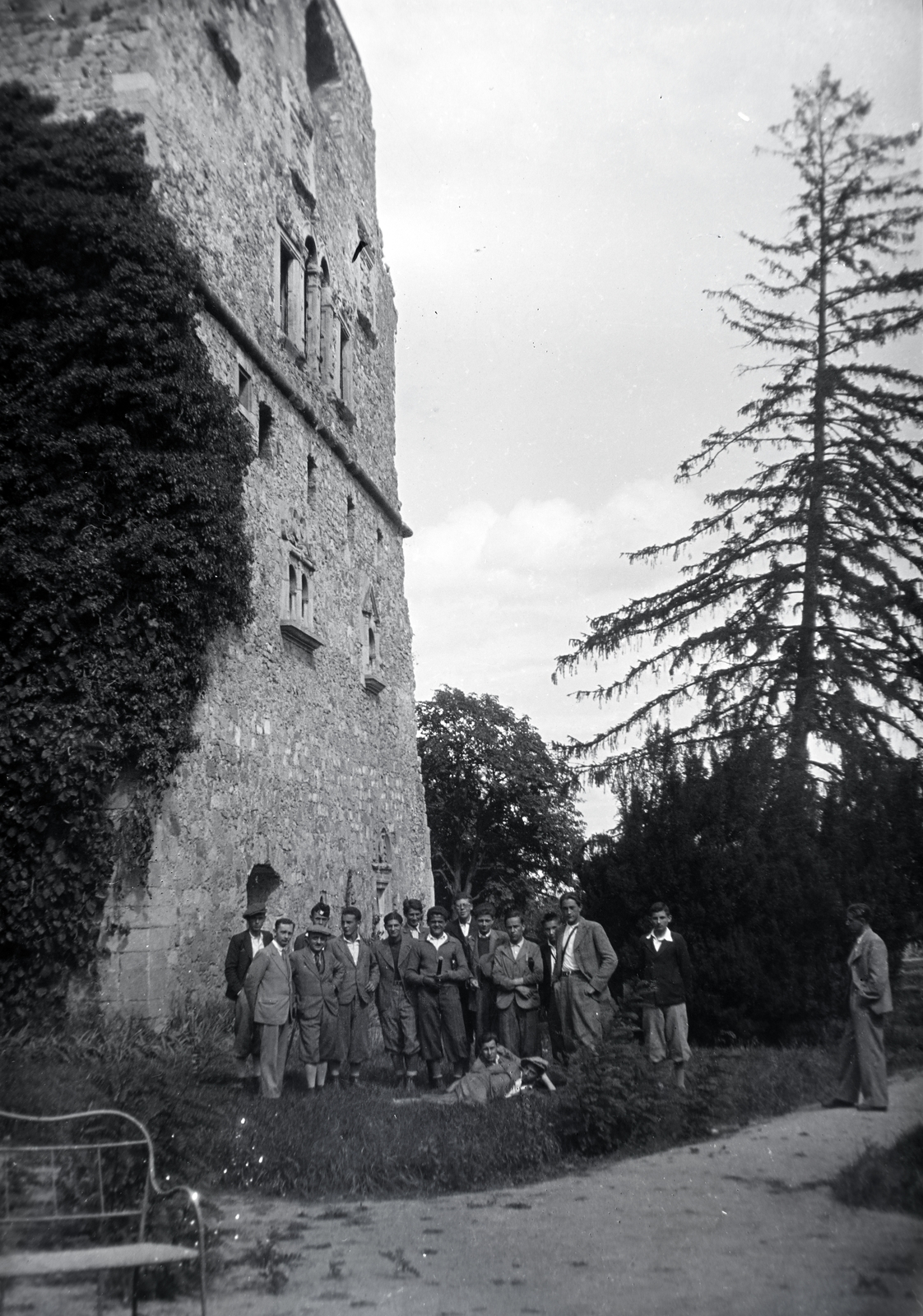 Magyarország, Sárospatak, Rákóczi-vár, Vörös-torony., 1931, Anders Gyula, bricsesz, Fortepan #199280
