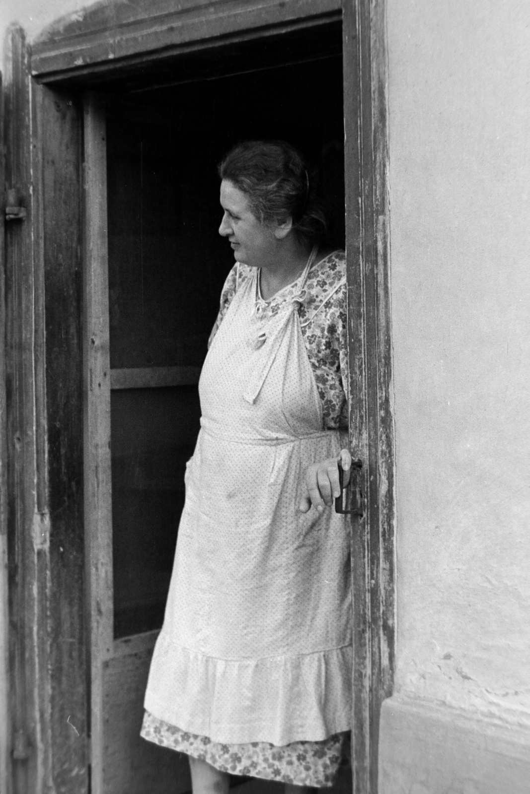 1968, Antal Gábor, standing in door, Fortepan #199365