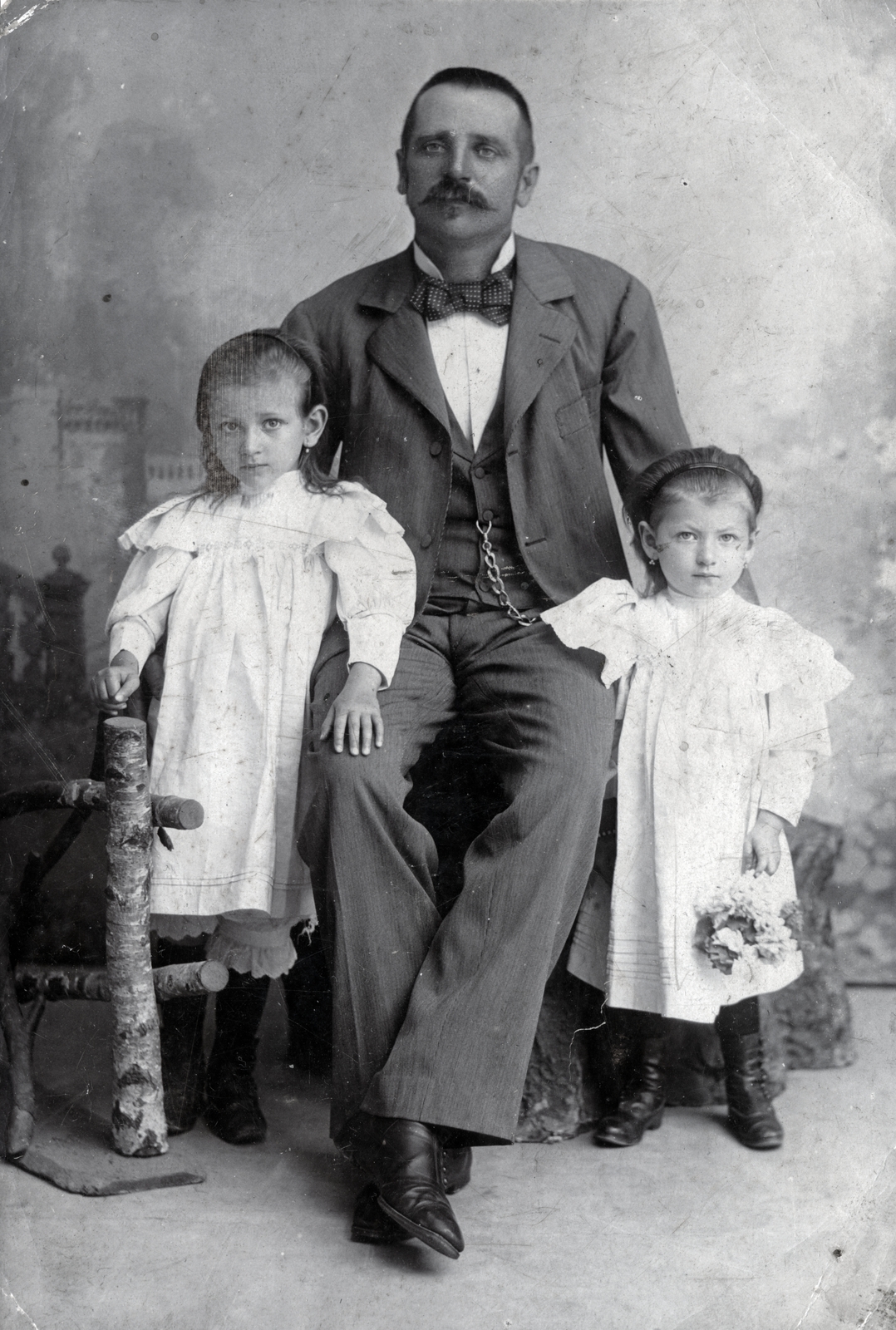 1910, Antal Gábor, girl, girl, family, Fortepan #199428