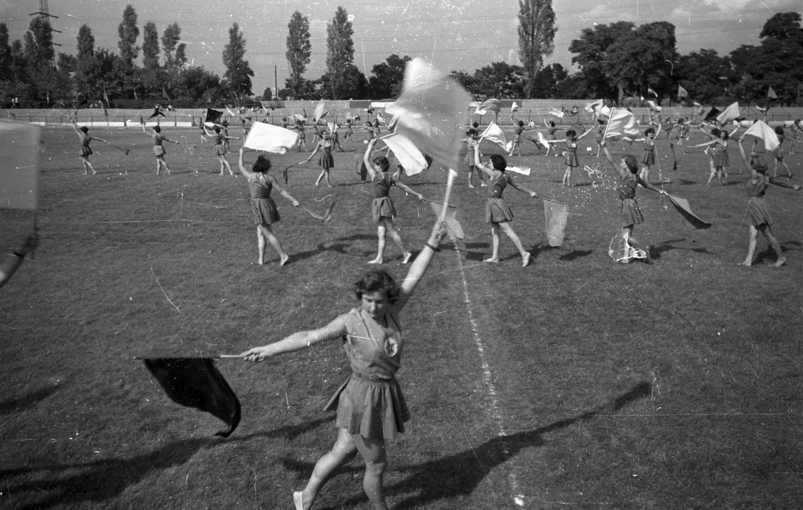 Hungary, People's Park, Budapest X., Építők pálya., 1955, Bauer Sándor, Budapest, Fortepan #199543