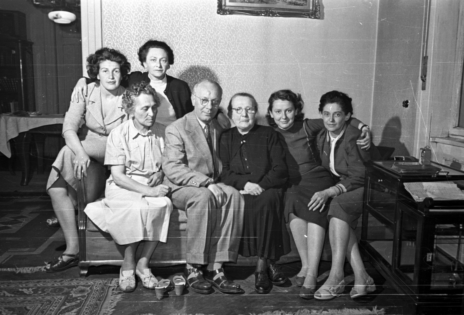 1955, Bauer Sándor, generációk, csoportkép, család, Fortepan #199560