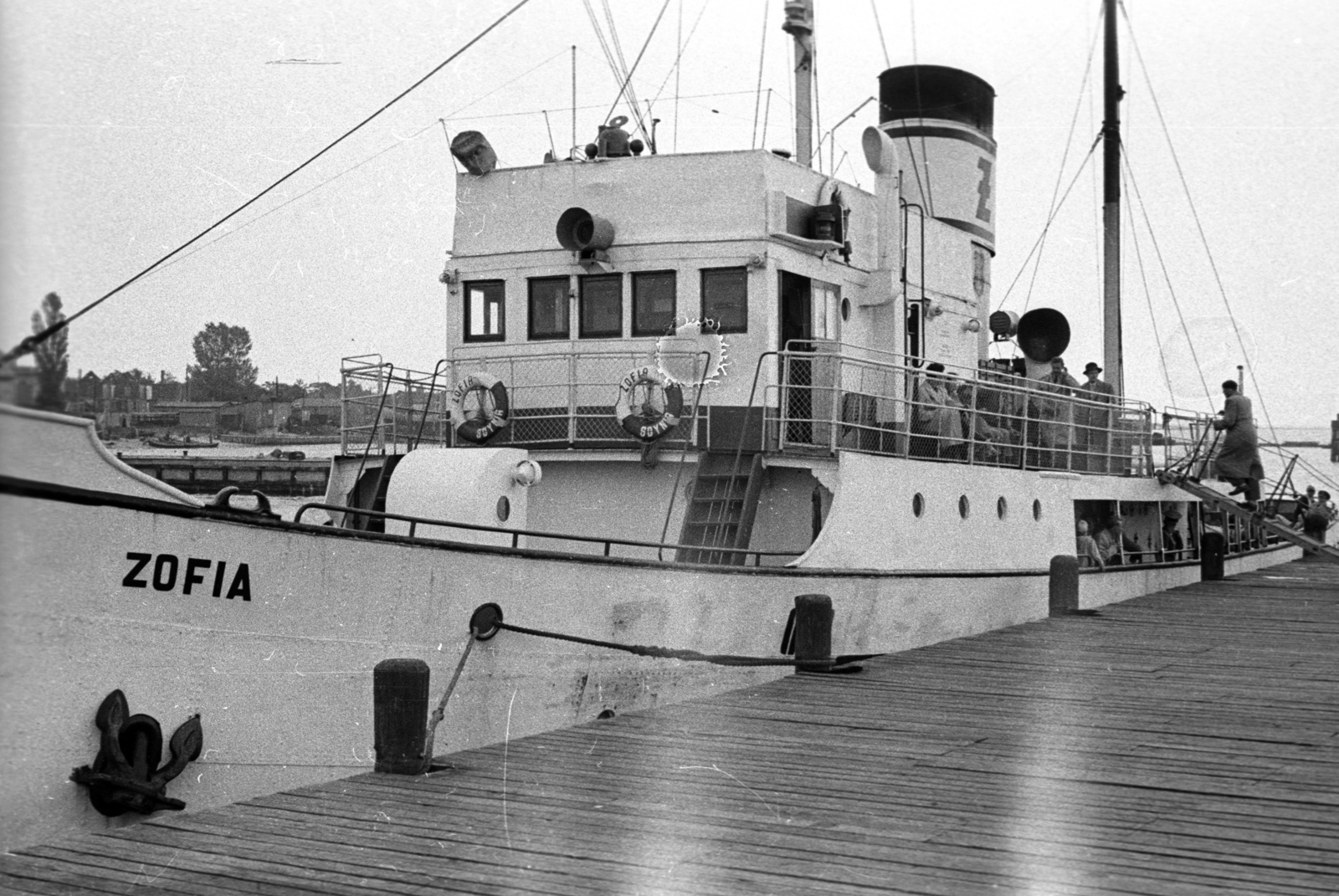 Lengyelország, Hel-félsziget, kikötő., 1959, Bernhardt, sétahajó, kikötő, stég, Fortepan #199703