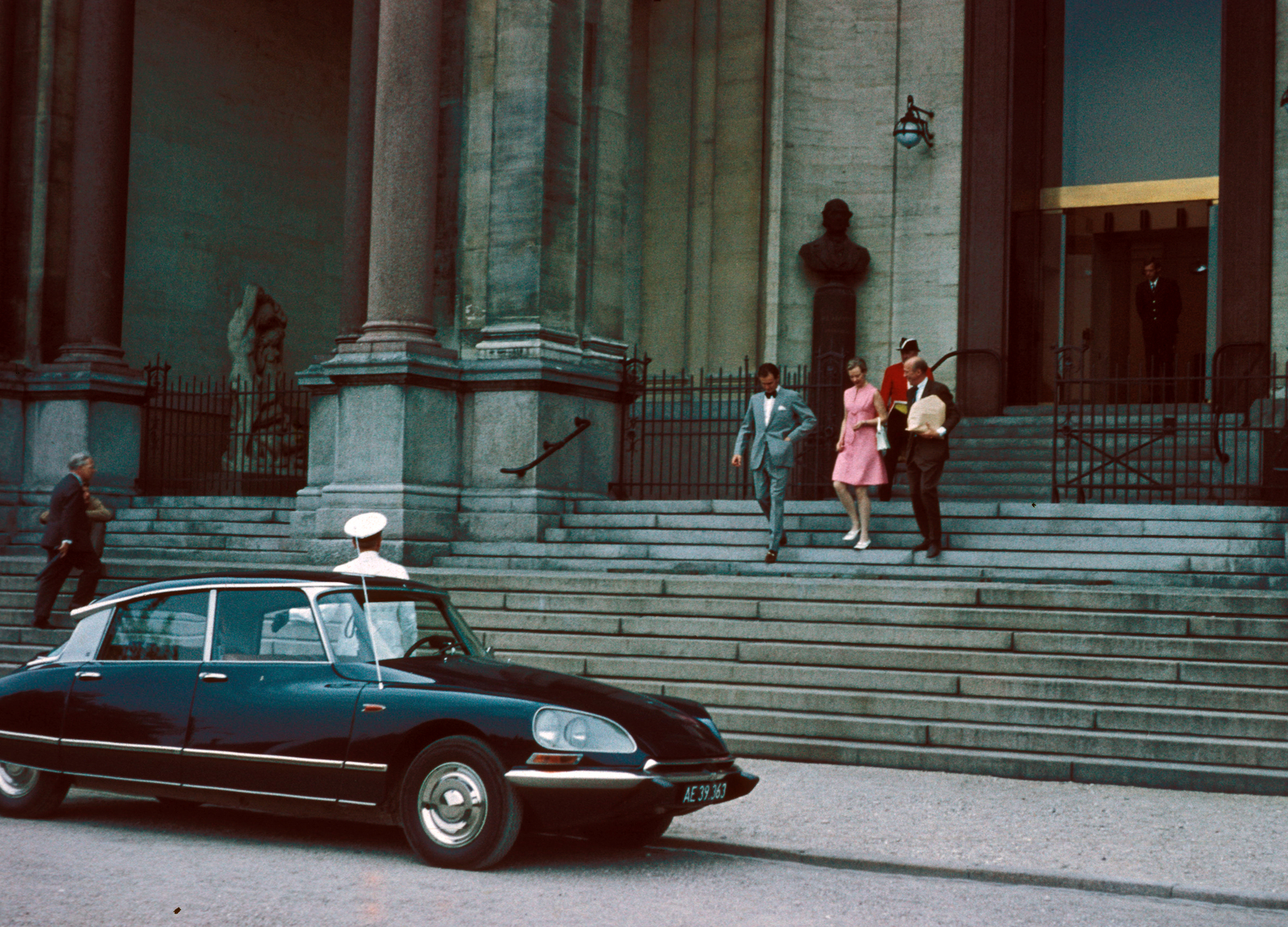 Denmark, Copenhagen, Sølvgade 48-50, Szépművészeti Múzeum (Statens Museum for Kunst)., 1967, Bernhardt, colorful, Citroën-brand, Fortepan #199719