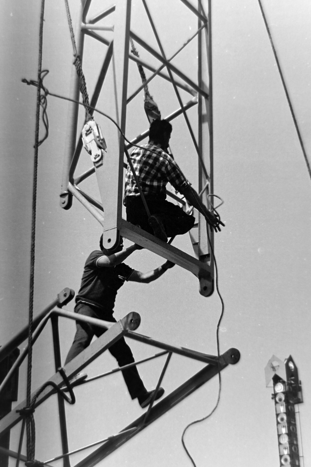 1977, Borbély Mihály, assembly, crane, Fortepan #199764