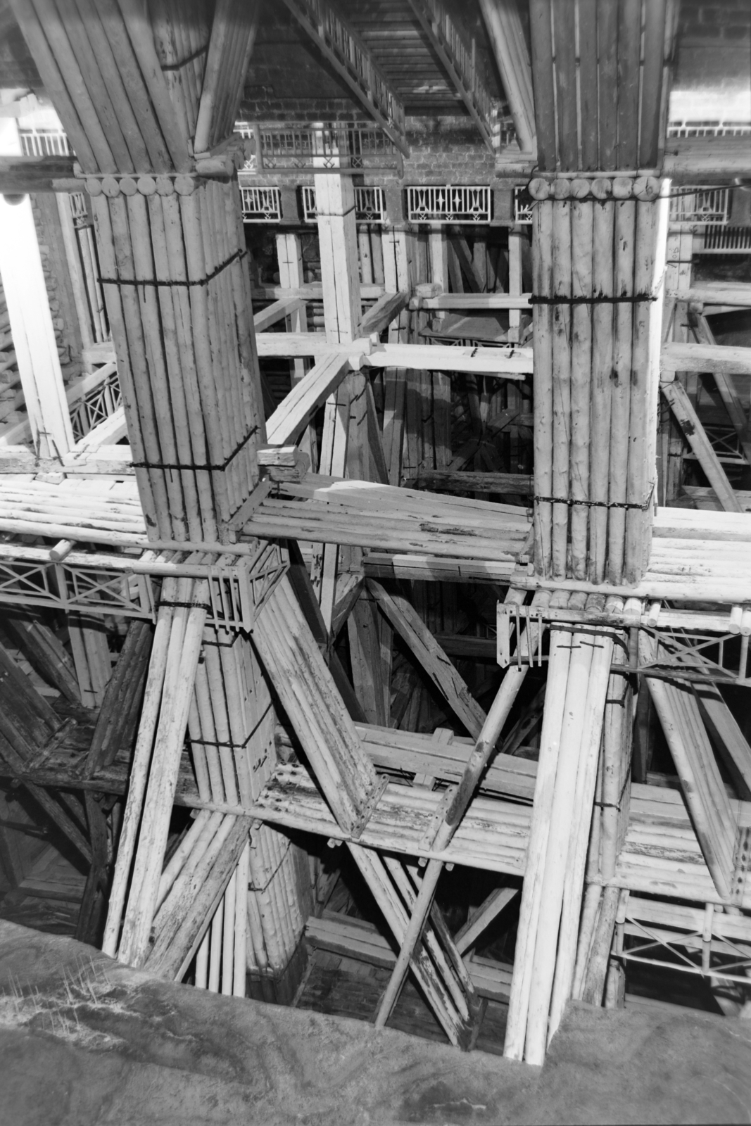 Lengyelország, Wieliczka, sóbánya., 1973, Borbély Mihály, ácsolat, Fortepan #199806