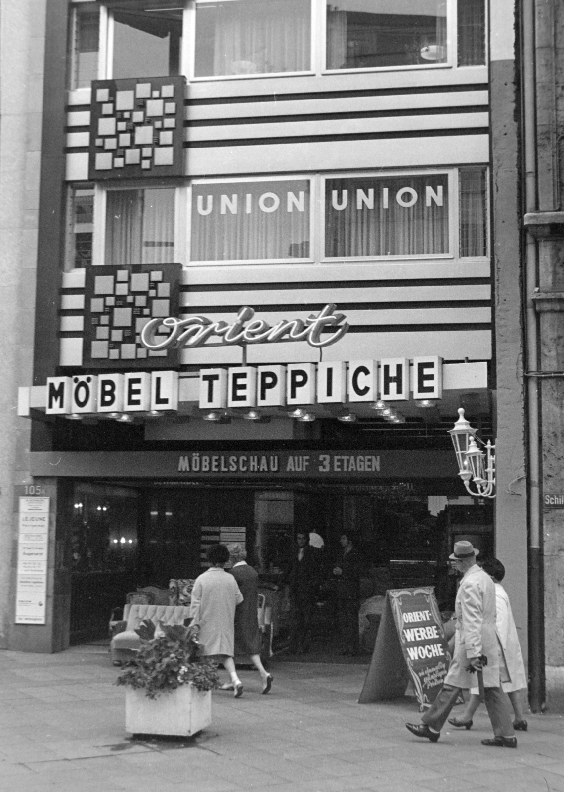 Németország, Köln, Schildergasse 105/a., 1970, Borbély Mihály, NSZK, Bútorbolt, német szöveg, Fortepan #199809