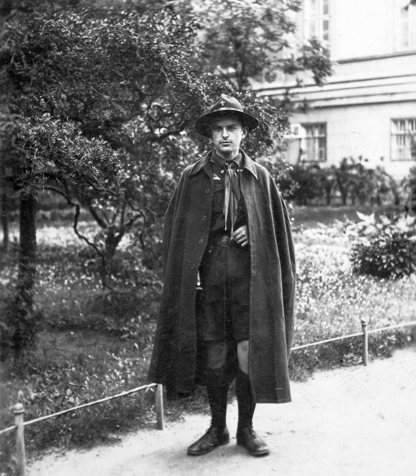 1930, Fortepan, portrait, uniform, garden, man, scouting, Fortepan #19988