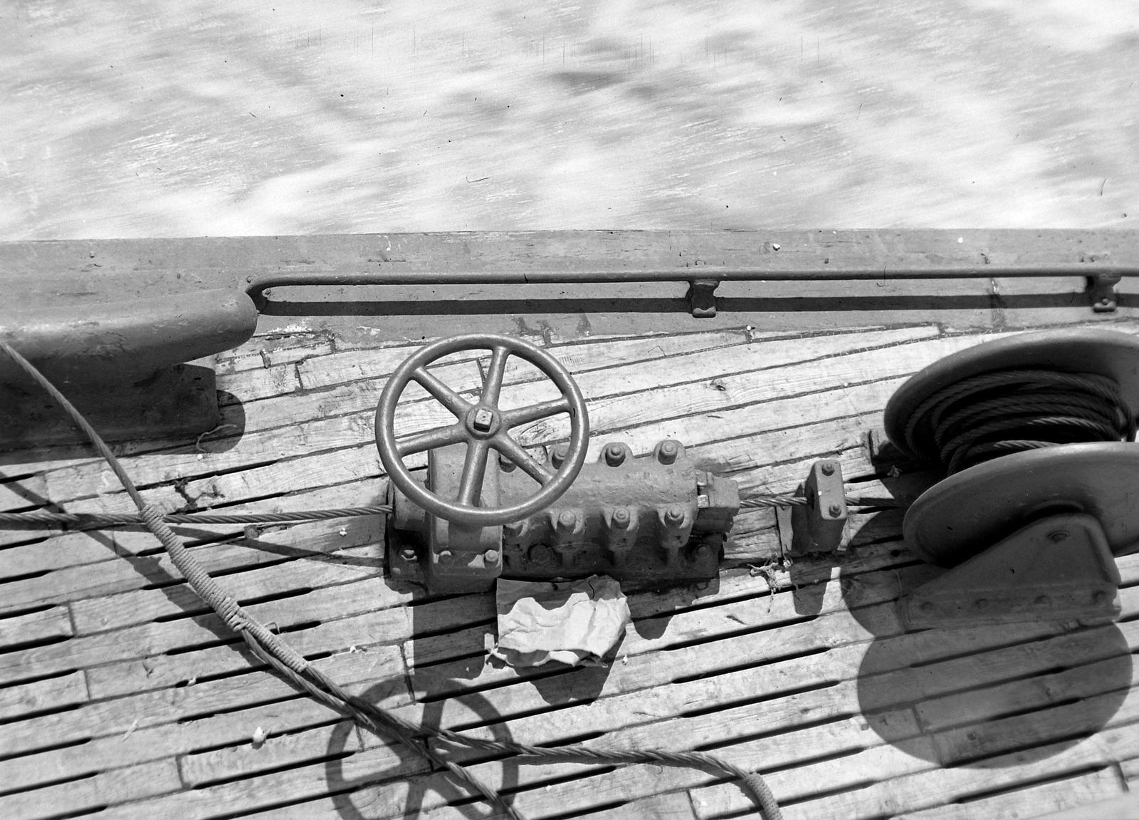 1940, Fortepan, ship, winch, deck cleat, wire-rope, still life, Fortepan #20004