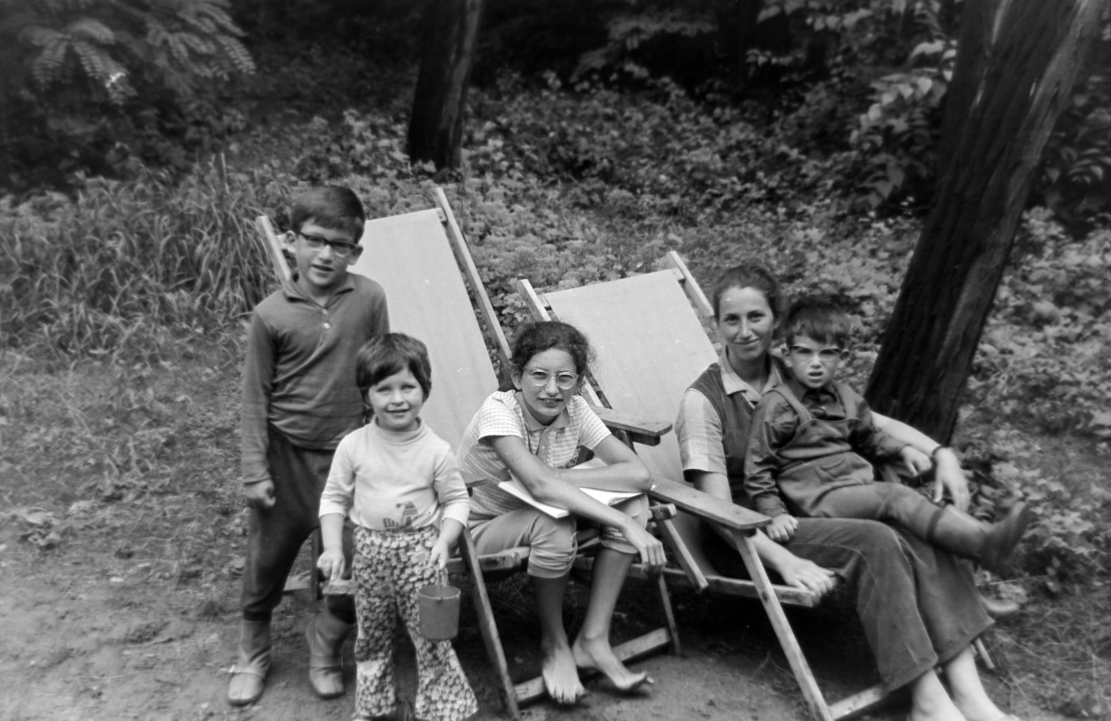 1964, Dénes János, nyugágy, család, szemüveg, Fortepan #200217