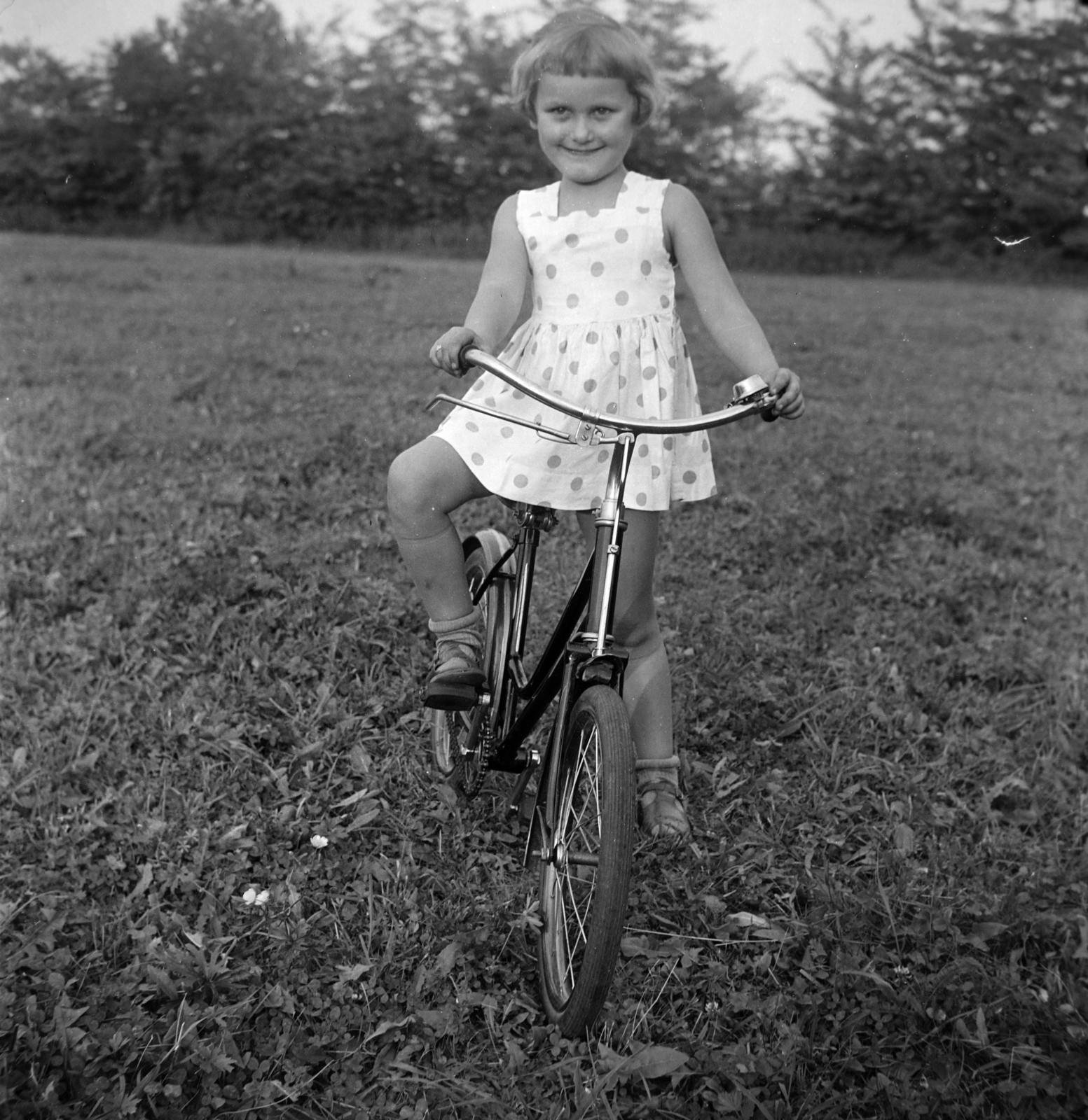 1958, Fadgyas István, girl, bicycle, Fortepan #200511
