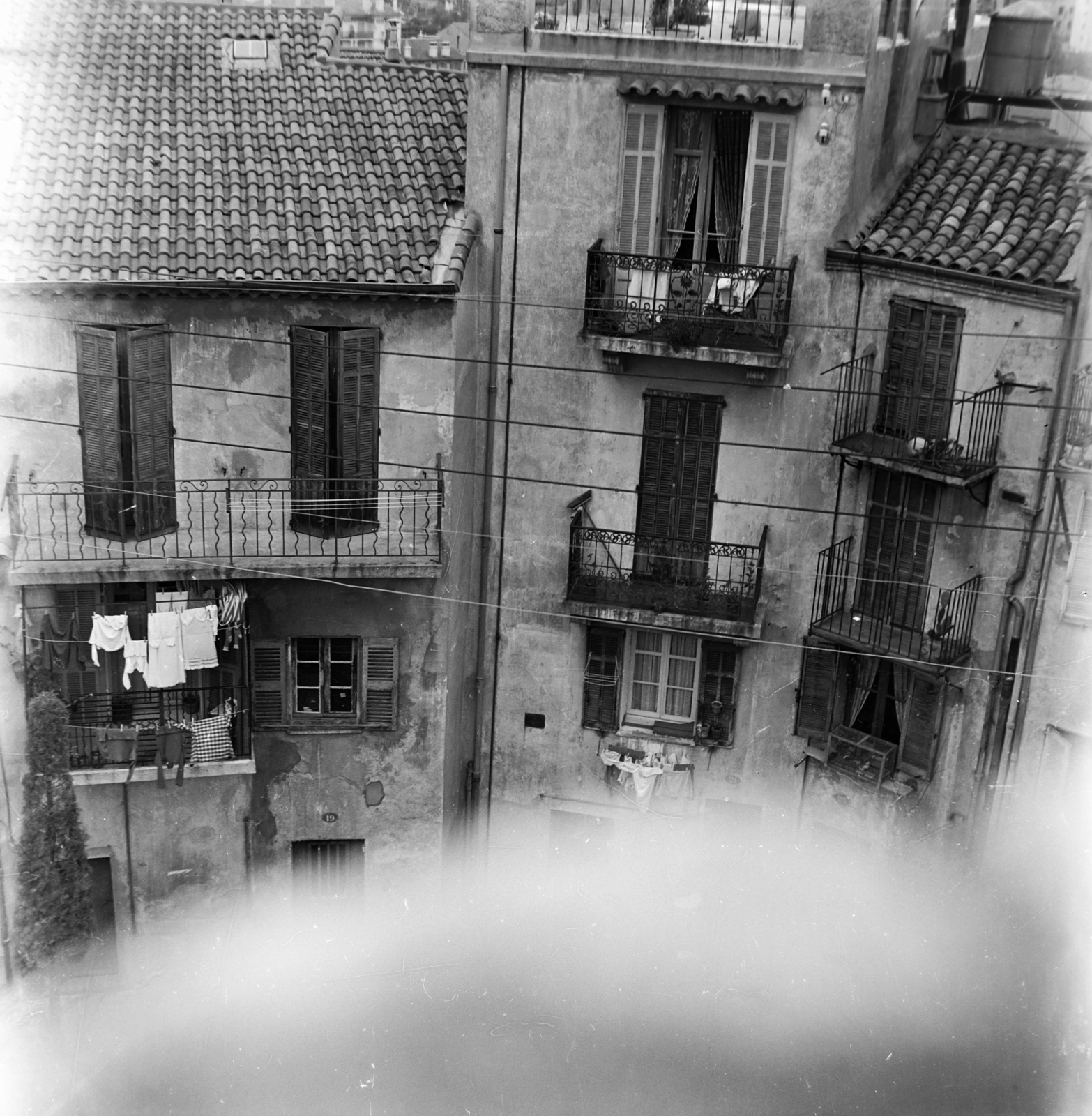 1968, Fekete Mihály, balcony, bay window, Fortepan #200579