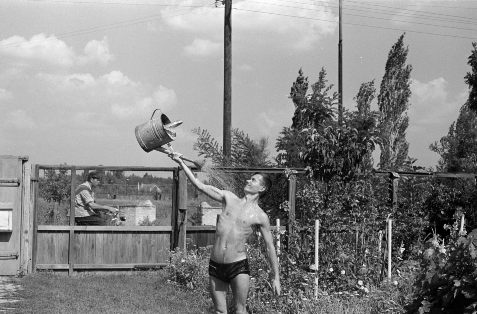 1969, Földvári Mihály, Best of, zuhanyozás, locsolókanna, Fortepan #200719