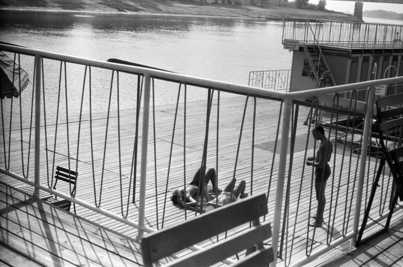 Hungary, Szeged, Tisza-part, a Szabadság úszóház., 1968, Földvári Mihály, Fortepan #200788